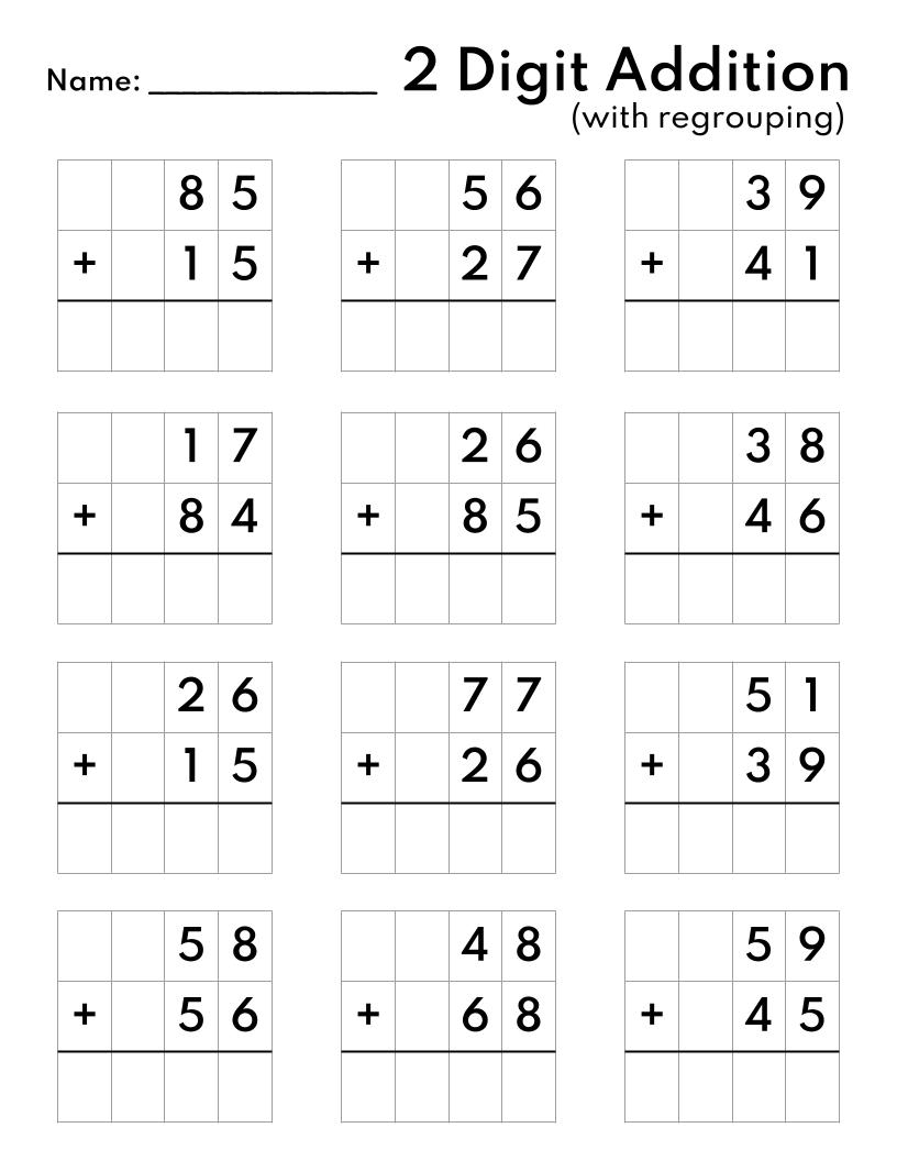 Free Printable Addition Worksheets