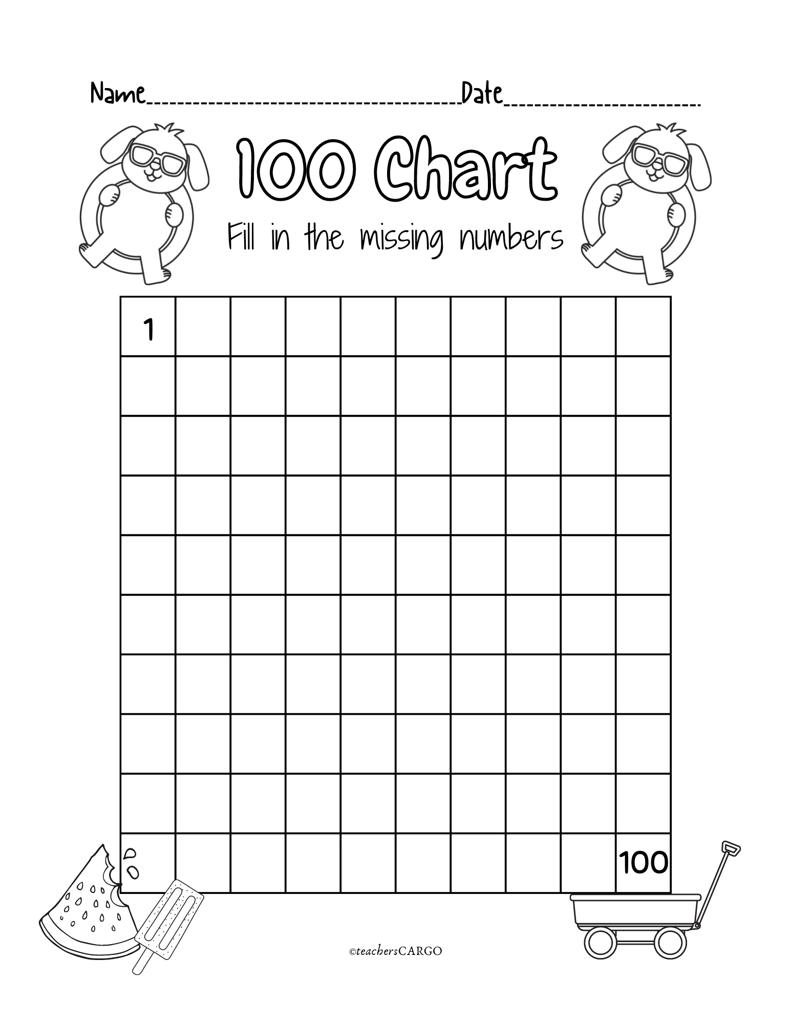 100 Chart Missing Number Fill In The Missing Numbers Worksheet Made By Teachers 100 Chart Missing Number Fill In The Missing Numbers Worksheet Made By Teachers