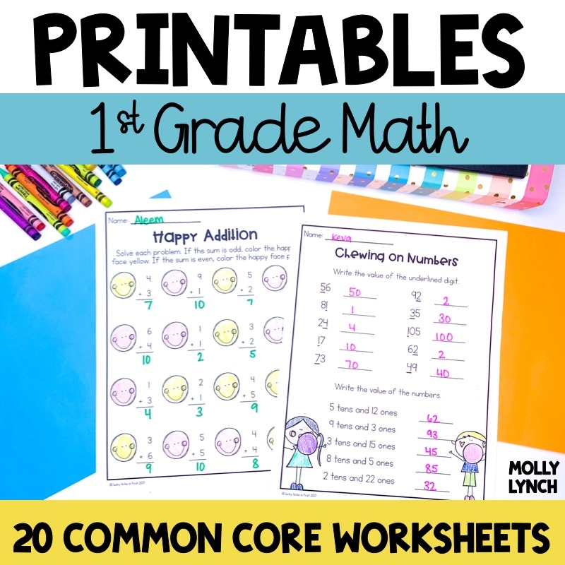 1st Grade Math Worksheets Common Core Printable Easy To Use 1st Grade Math Worksheets Common Core Printable Easy To Use