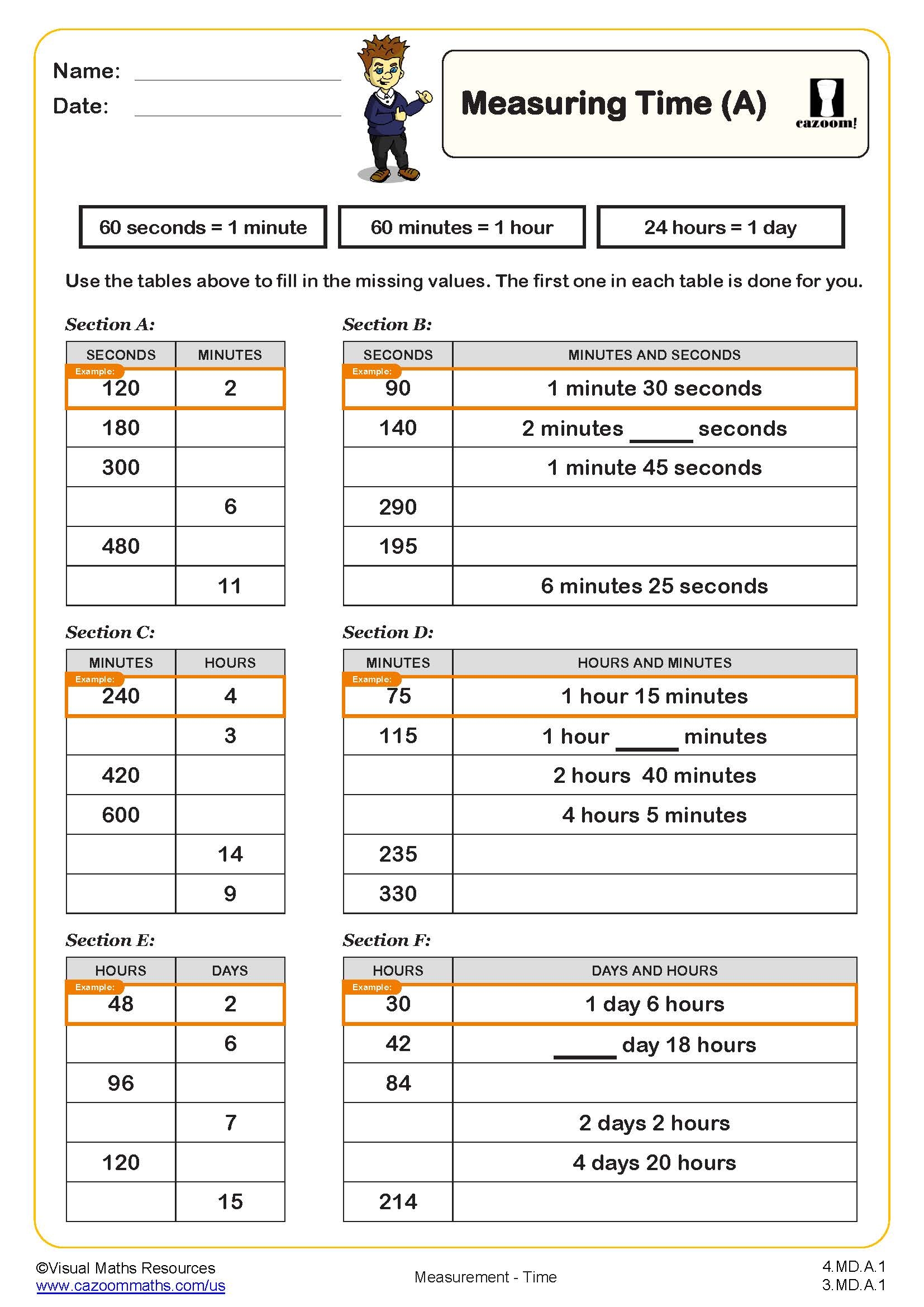 Printable 4th Grade Math Worksheets