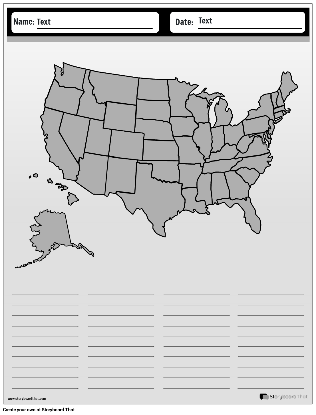50 States Worksheets Create Print With Storyboard That 50 States Worksheets Create Print With Storyboard That