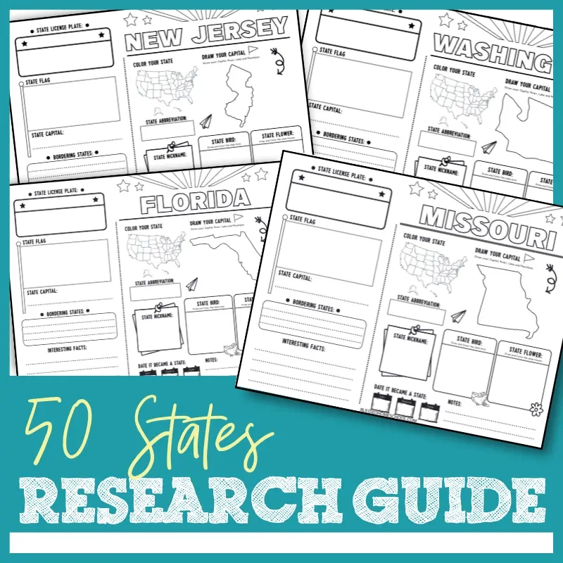 50 States Worksheets Research And Learn The 50 States 50 States Worksheets Research And Learn The 50 States