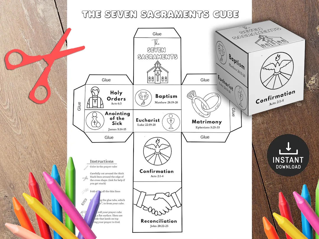 7 Sacraments Cube Printable Bible Activity Watercolor Kids Bible Lesson Memory Game Sunday School Christian Crafts Paper Crafts Etsy 7 Sacraments Cube Printable Bible Activity Watercolor Kids Bible Lesson Memory Game Sunday School Christian Crafts Paper Crafts Etsy