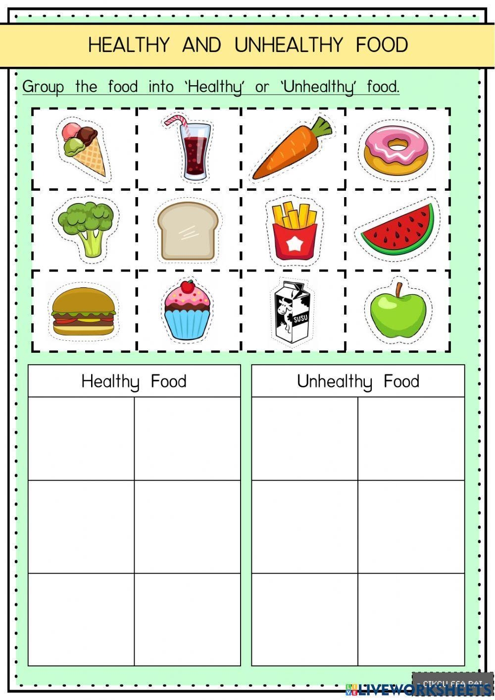 725671 Healthy And Unhealthy Food ARIFAH 725671 Healthy And Unhealthy Food ARIFAH