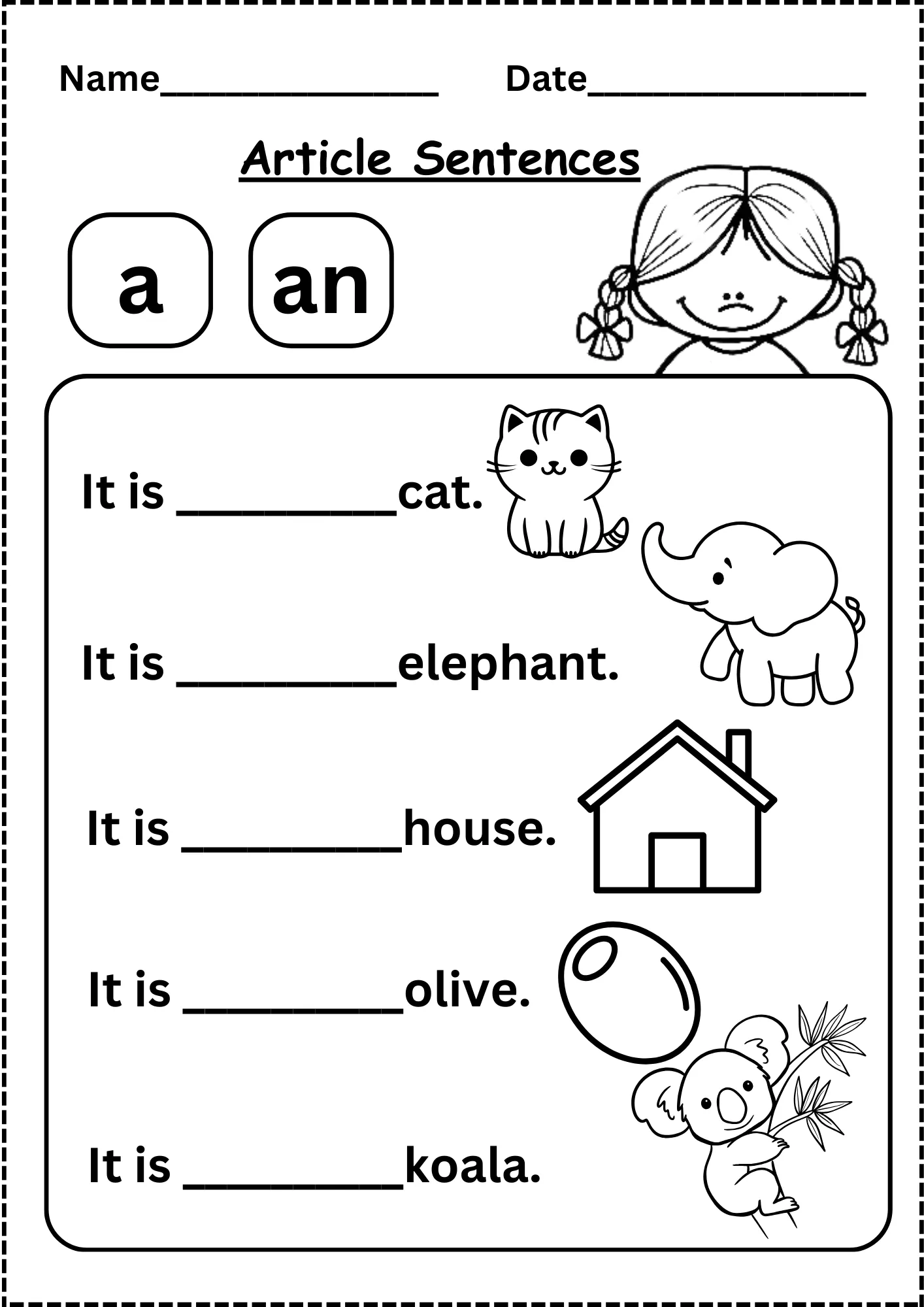 Printable Worksheet For Kindergarten Printable Worksheet For Kindergarten