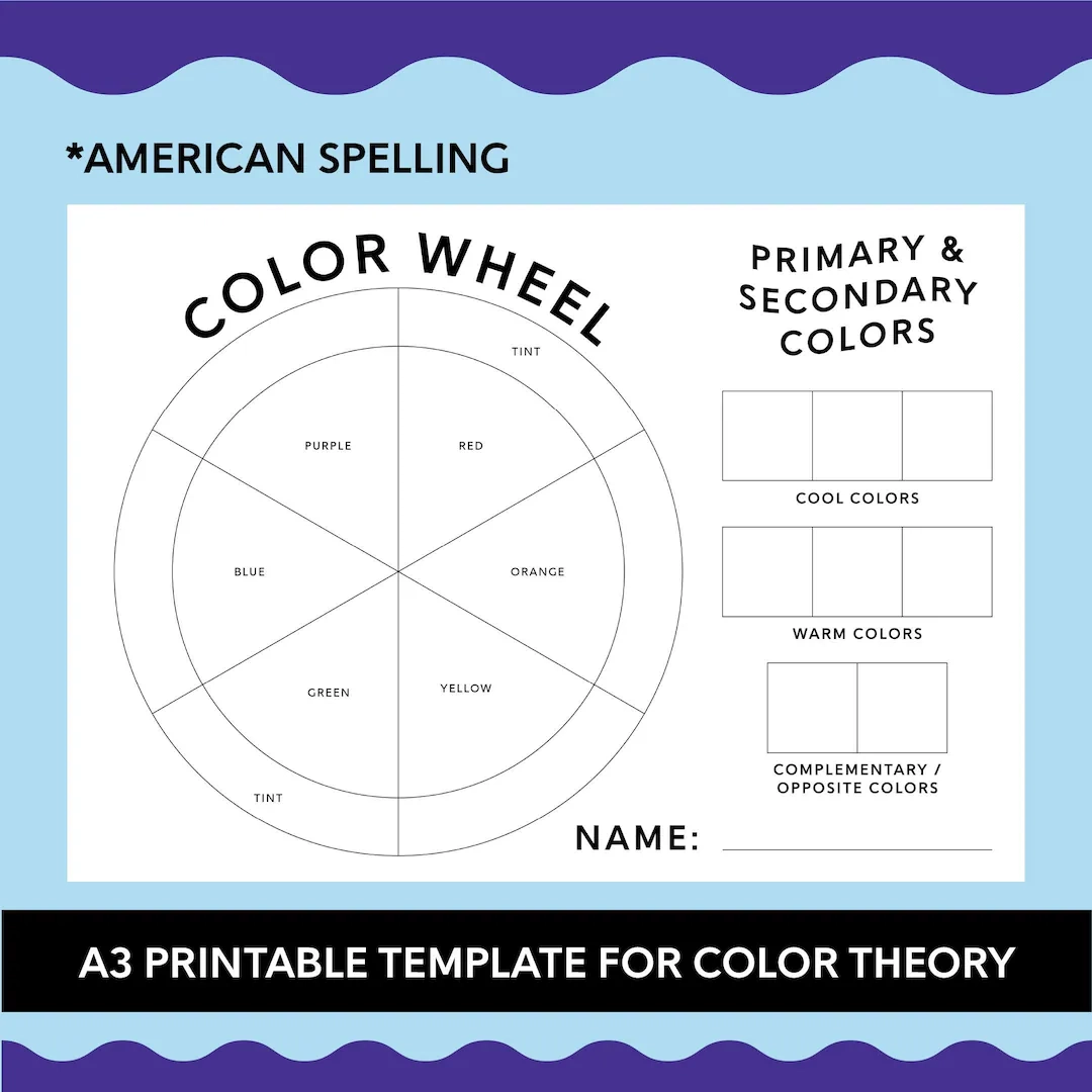 A3 Printable Colour Wheel Template american Basic Primary Secondary Colours Fun Student Lesson Activity Worksheet Painting Class Etsy A3 Printable Colour Wheel Template american Basic Primary Secondary Colours Fun Student Lesson Activity Worksheet Painting Class Etsy