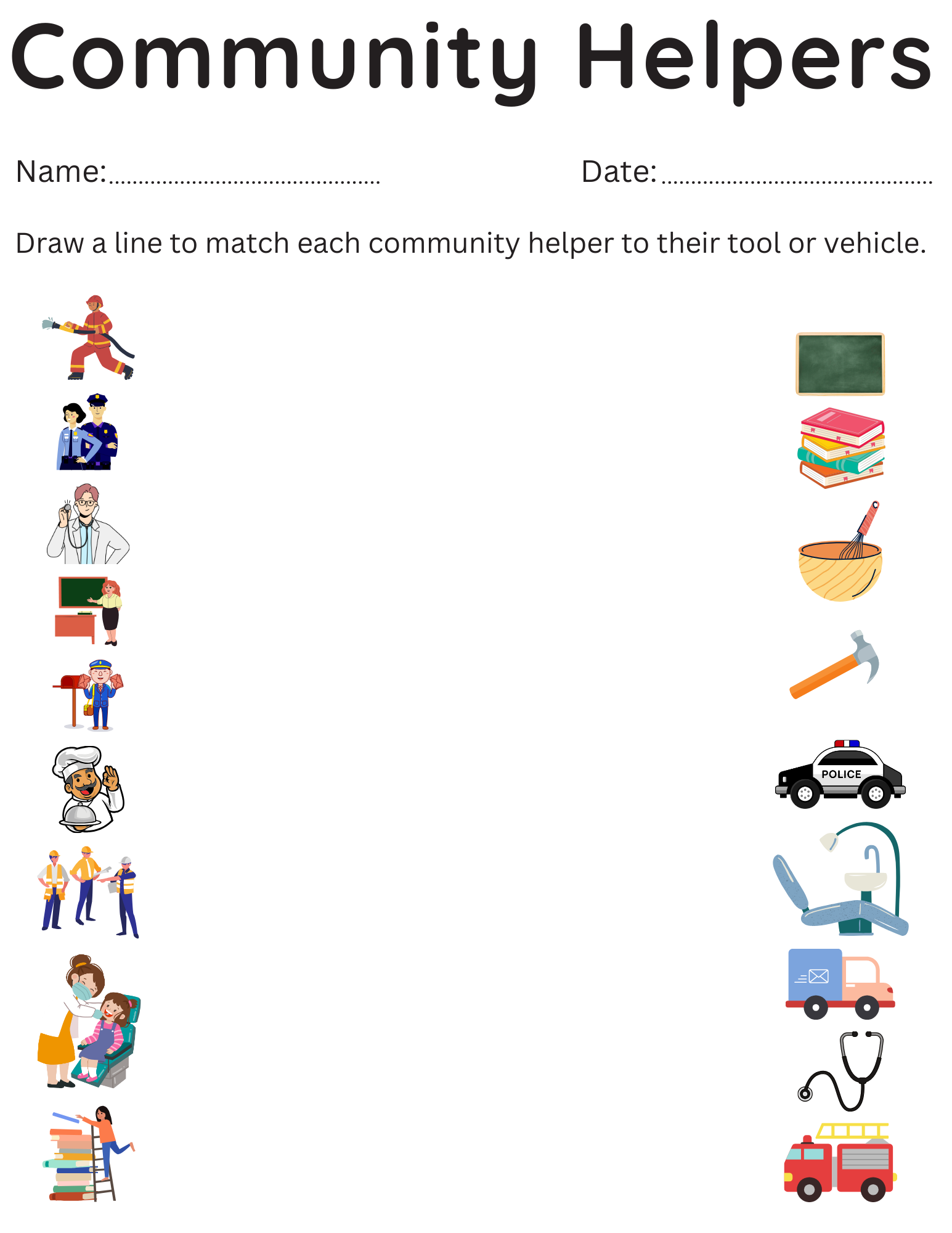 Activities Preschool Community Helpers Worksheets For Kindergarten Made By Teachers Activities Preschool Community Helpers Worksheets For Kindergarten Made By Teachers