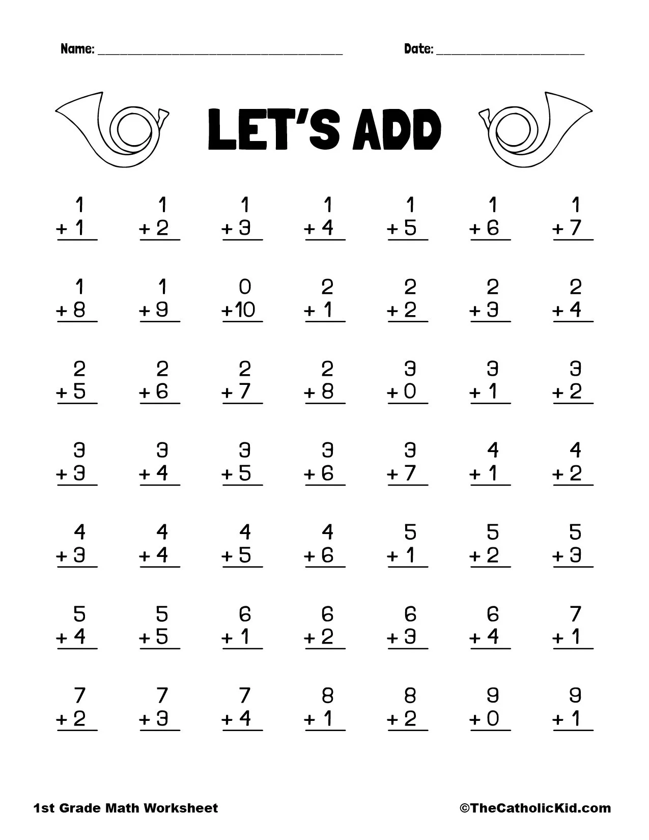 Free Printable Math Worksheets For 1st Grade Free Printable Math Worksheets For 1st Grade