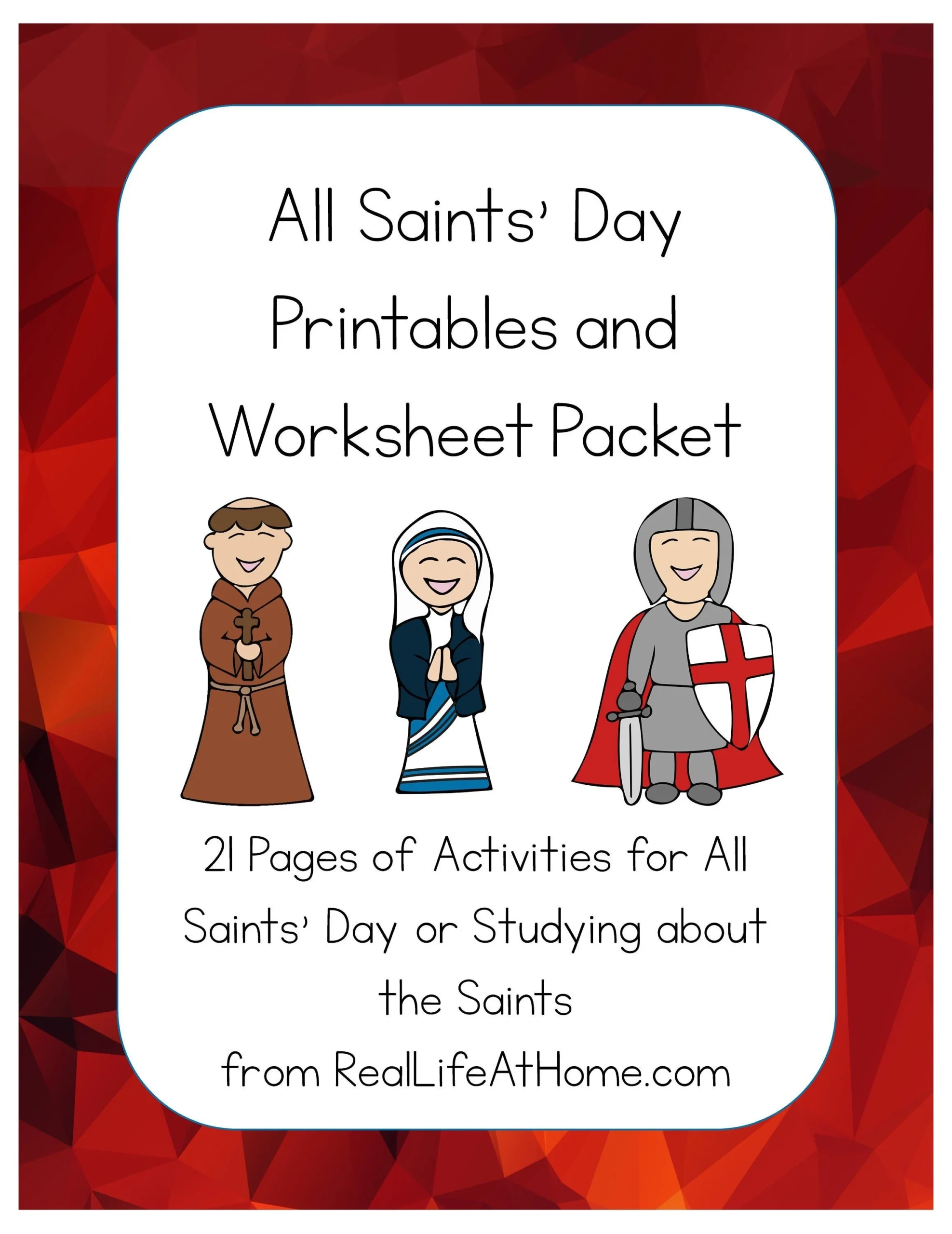 All About Saints Activity Packet For Kids with An Emphasis On All All About Saints Activity Packet For Kids with An Emphasis On All