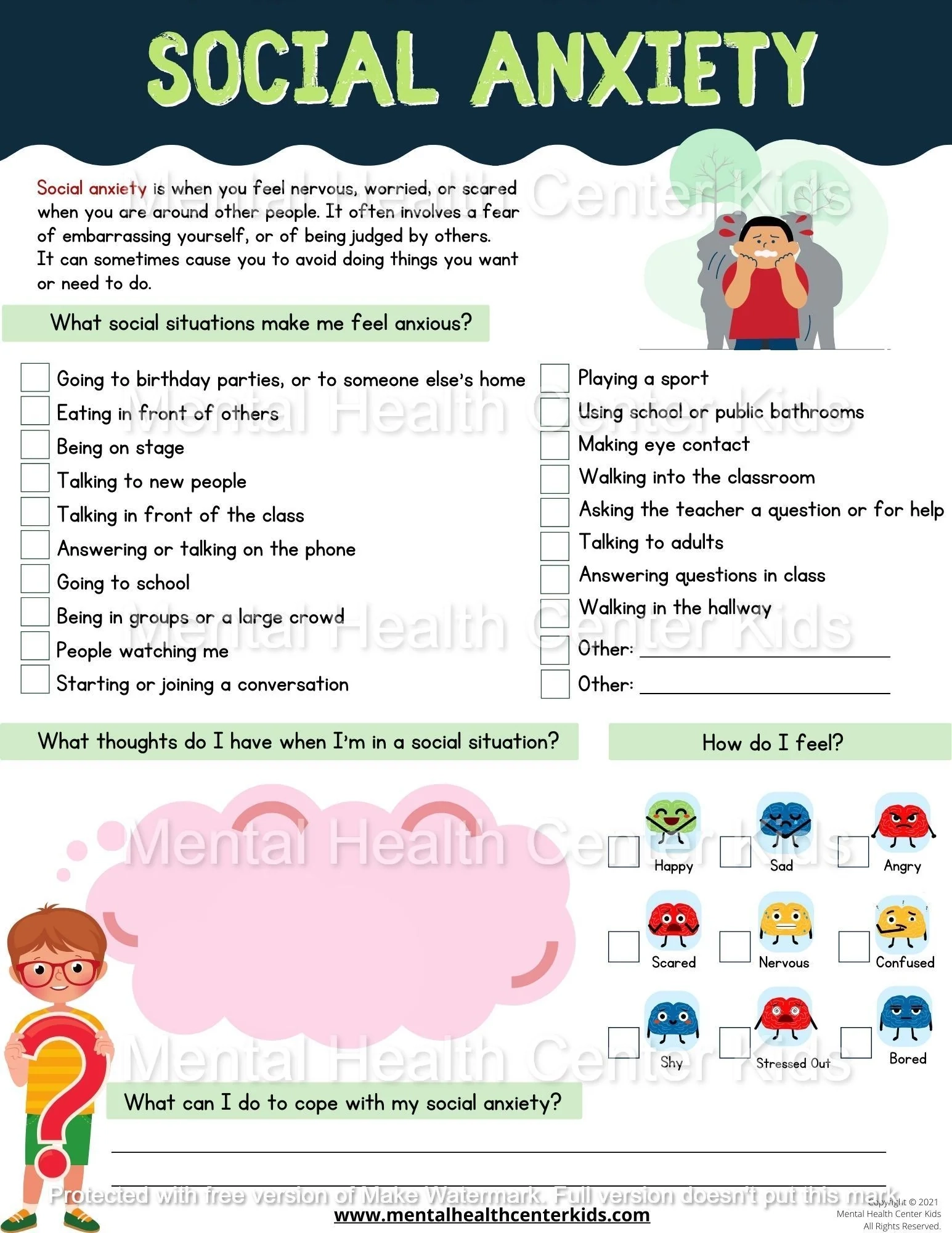 Free Printable Anxiety Worksheets For Adults Free Printable Anxiety Worksheets For Adults