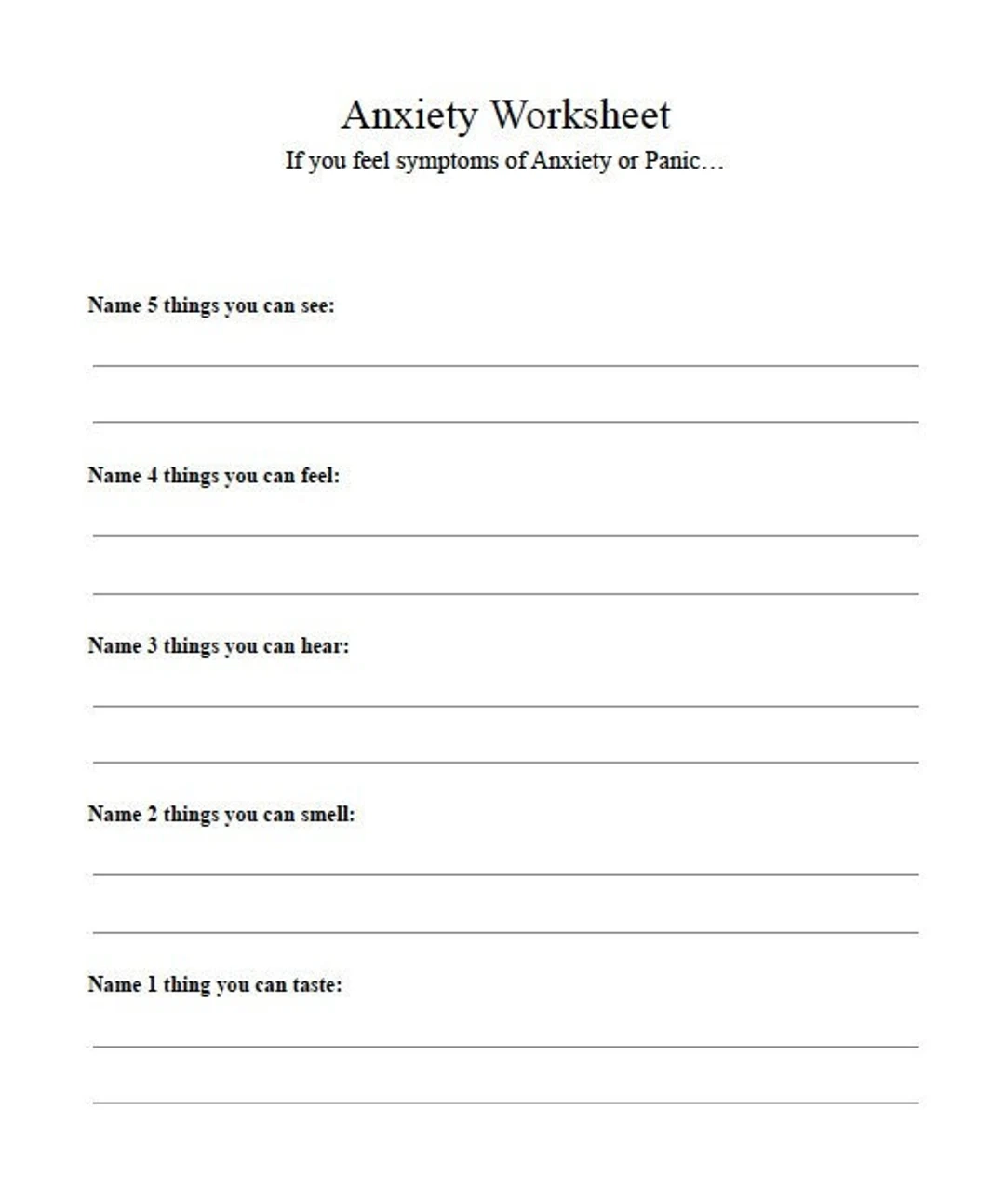 Anxiety Worksheets For Teenagers PDF Etsy Anxiety Worksheets For Teenagers PDF Etsy