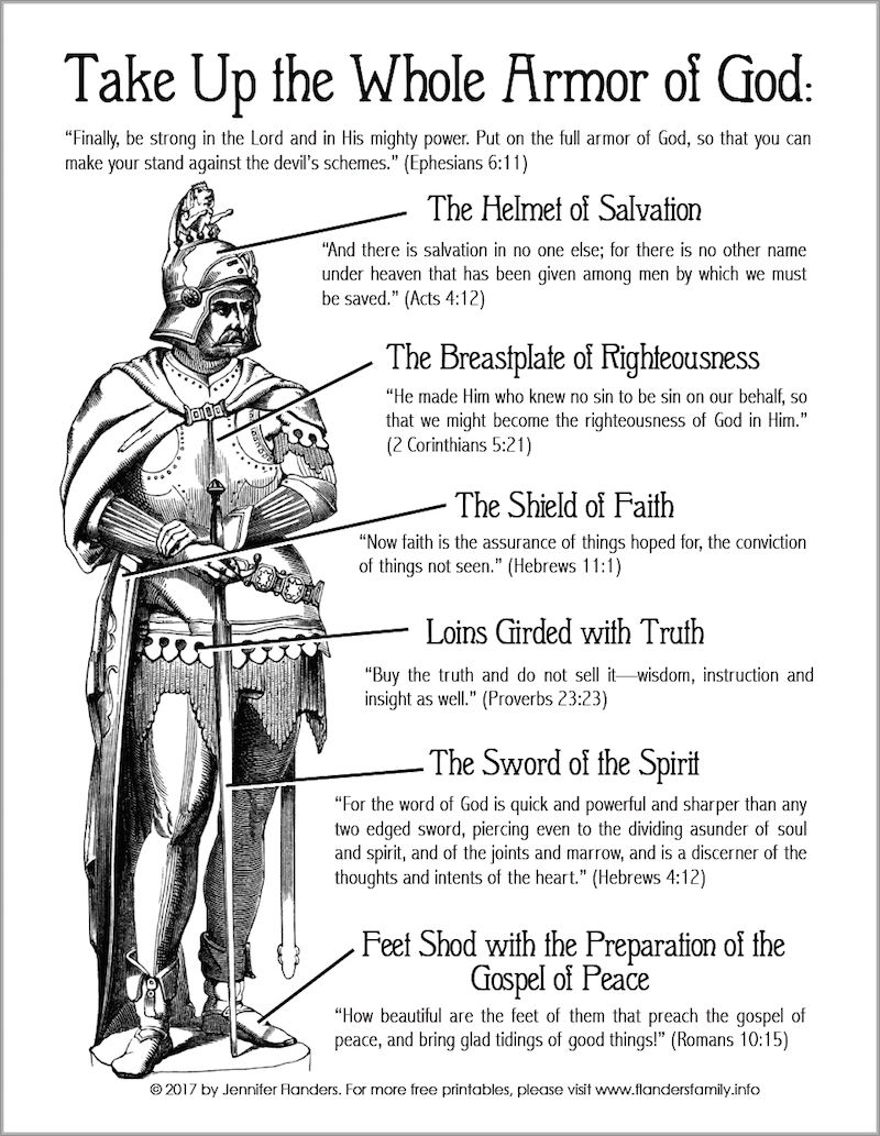 Armor Of God Coloring Page Flanders Family Home Life Armor Of God Coloring Page Flanders Family Home Life
