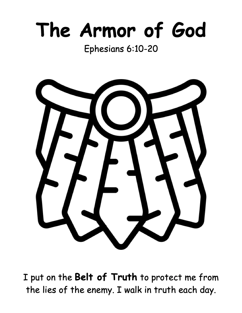 Free Printable Armor Of God Worksheets Free Printable Armor Of God Worksheets