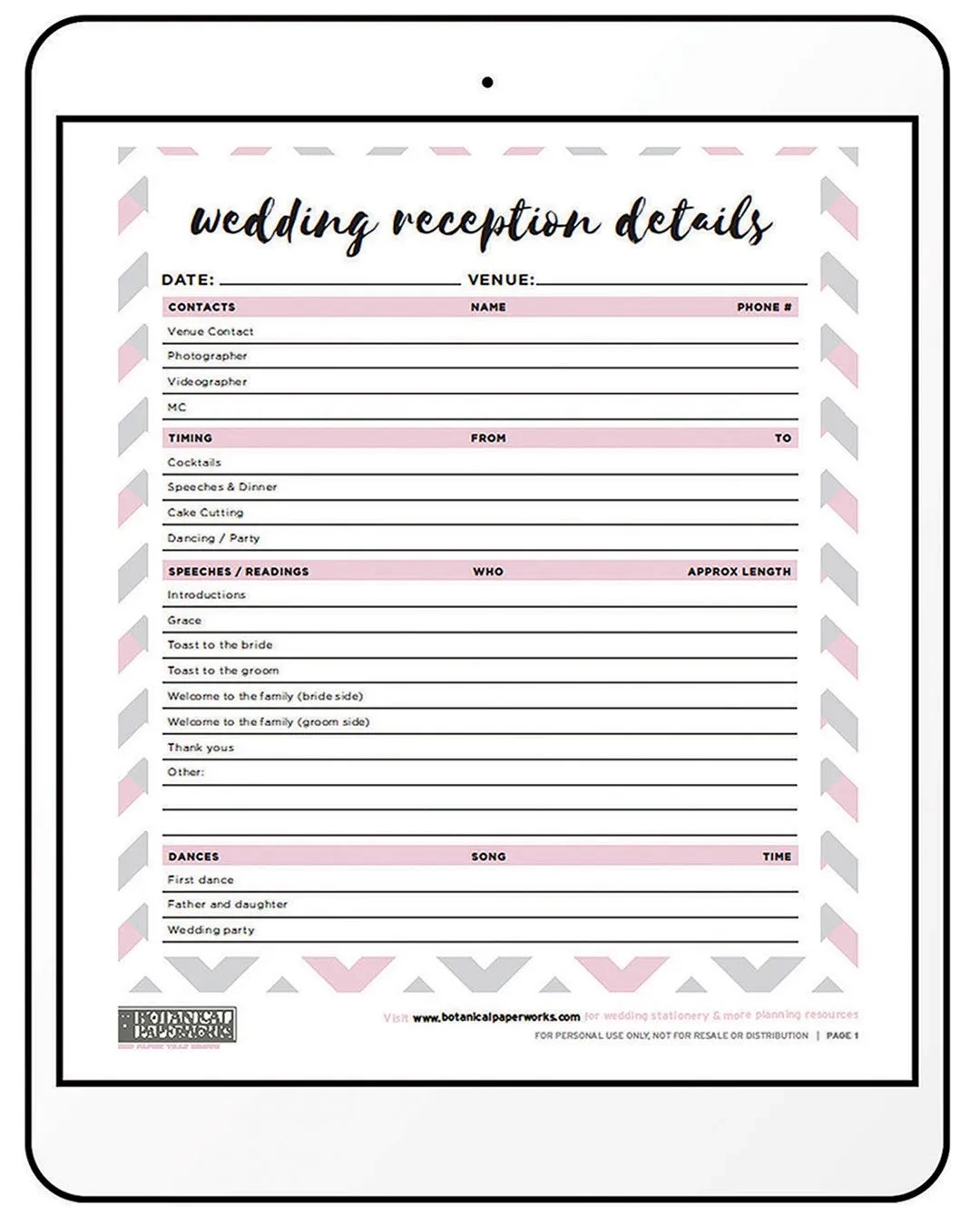 Best Wedding Planning Printables For Stress Free Weddings Best Wedding Planning Printables For Stress Free Weddings