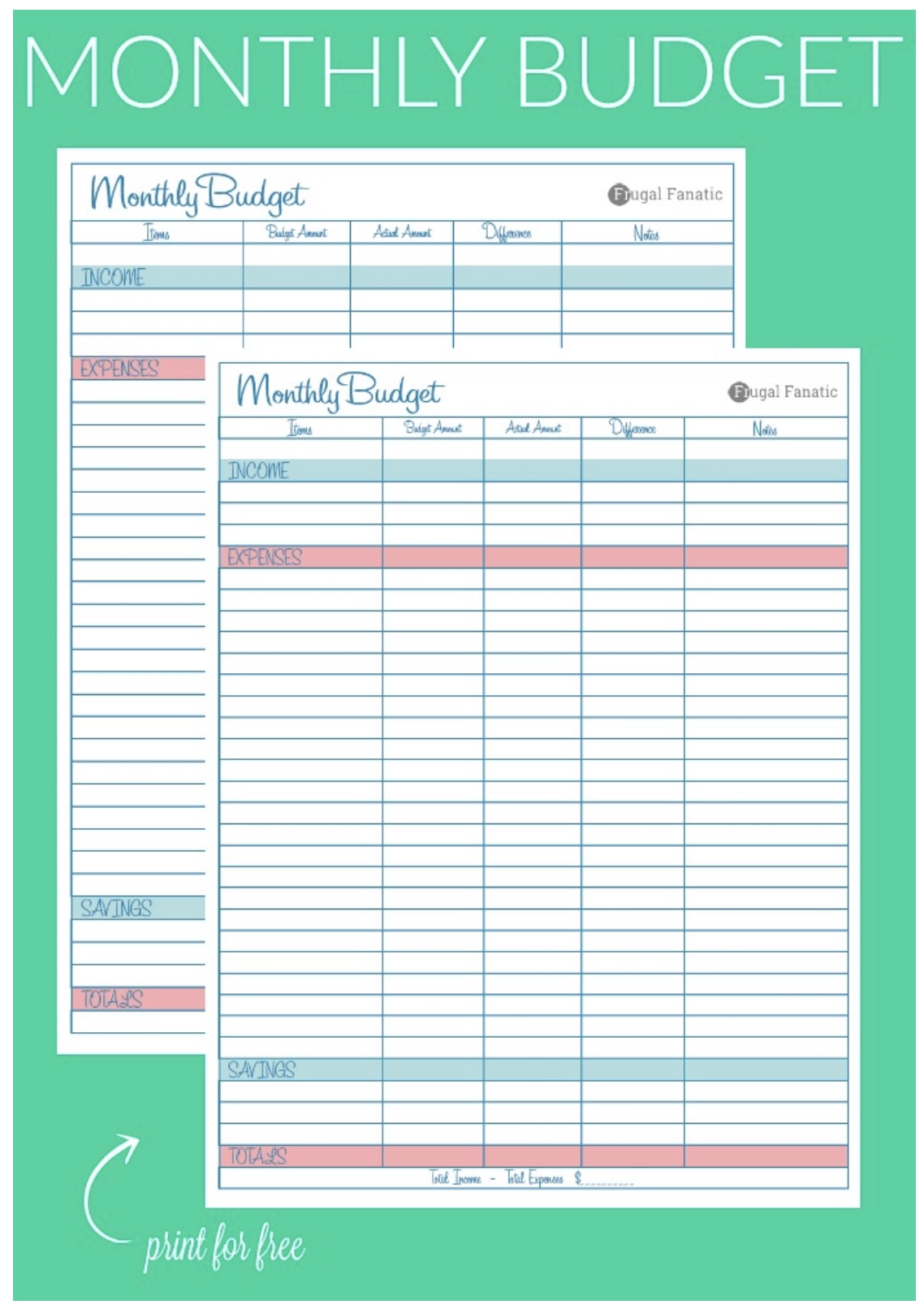Basic Budget Worksheet Printable Basic Budget Worksheet Printable
