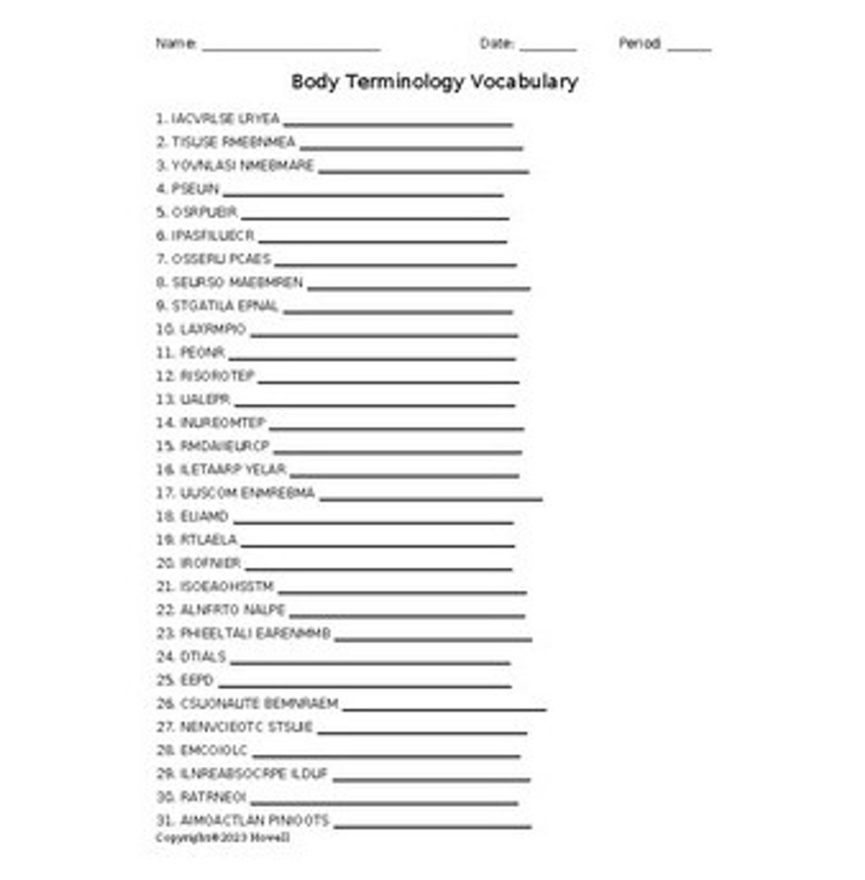 Free Printable Medical Terminology Worksheets Free Printable Medical Terminology Worksheets
