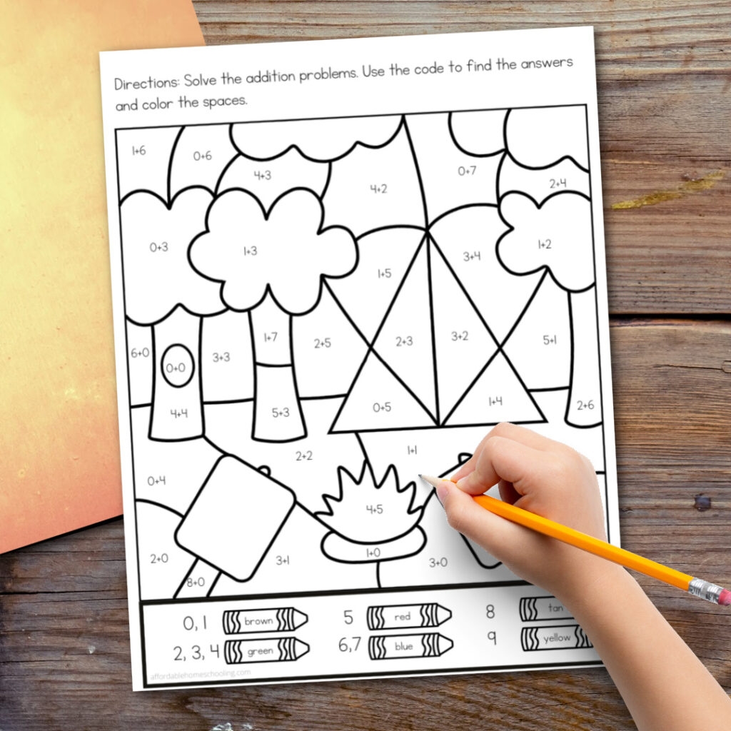 Camping Color By Number Practice Math Skills With A Fun Theme Camping Color By Number Practice Math Skills With A Fun Theme