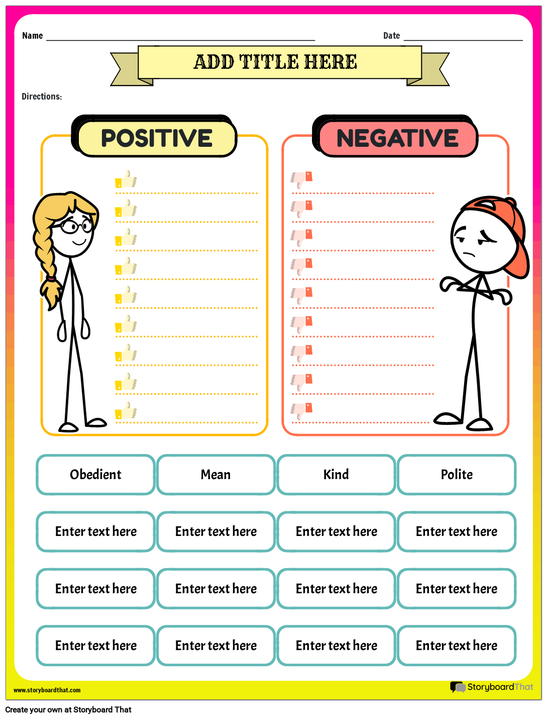 Character Traits Worksheets For Students StoryboardThat Character Traits Worksheets For Students StoryboardThat