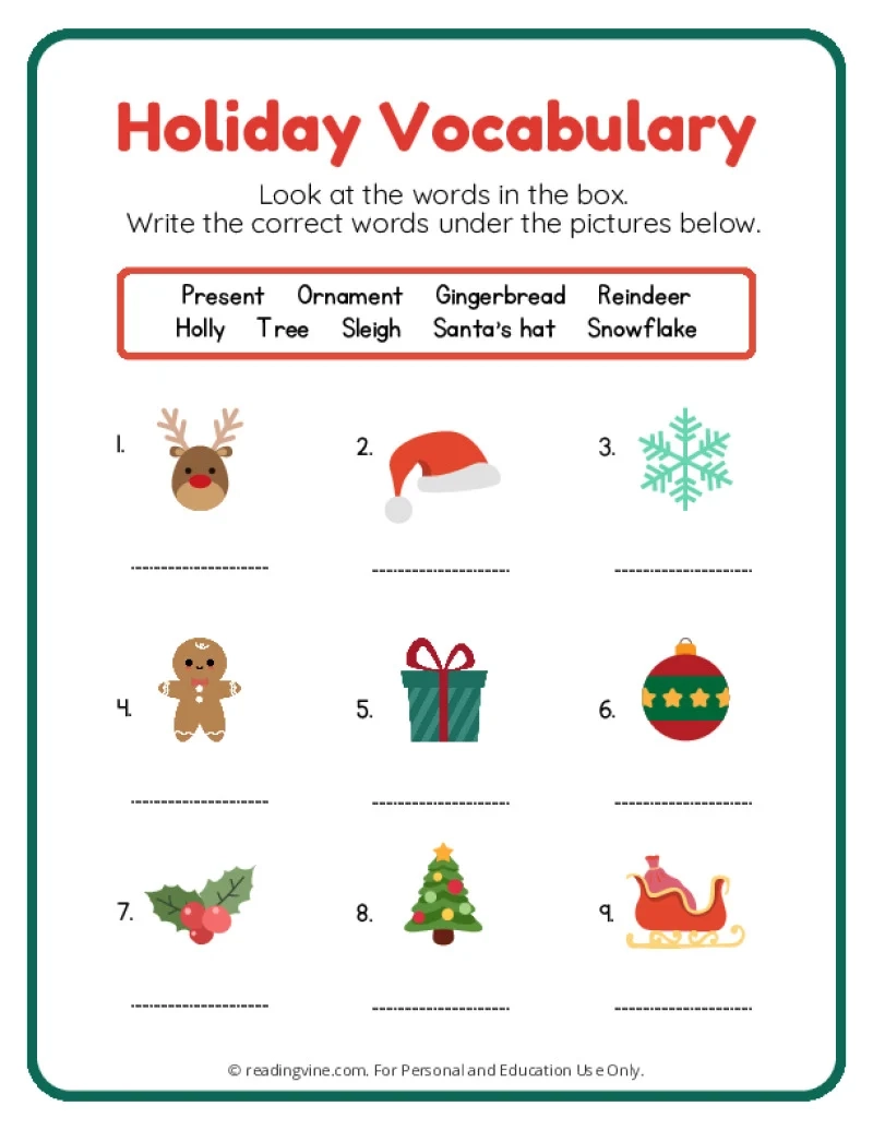 Christmas Worksheets Printable Christmas Worksheets Printable