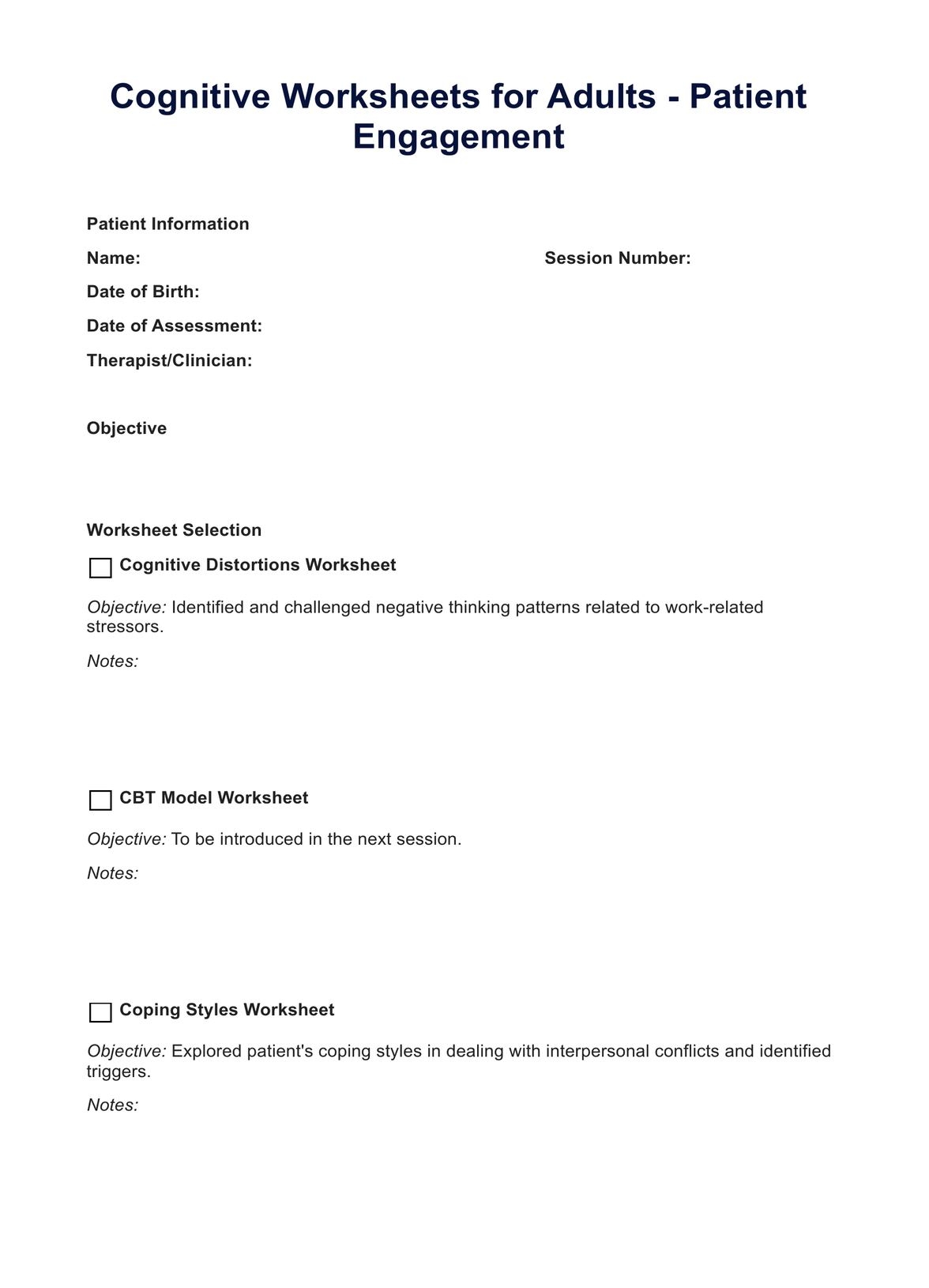 Free Printable Cognitive Worksheets For Adults Free Printable Cognitive Worksheets For Adults