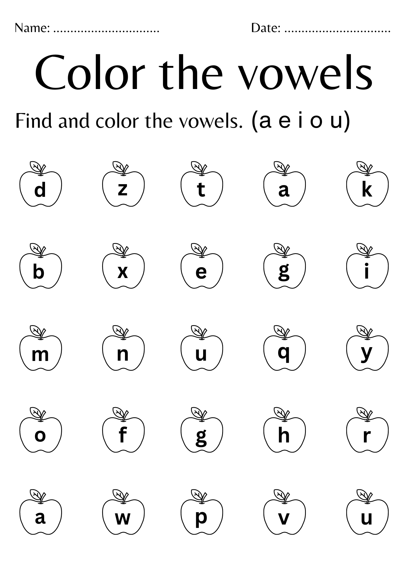 Colour The Vowels Worksheets For Kindergarten A E I O U Vowels Coloring Sheets Made By Teachers Colour The Vowels Worksheets For Kindergarten A E I O U Vowels Coloring Sheets Made By Teachers