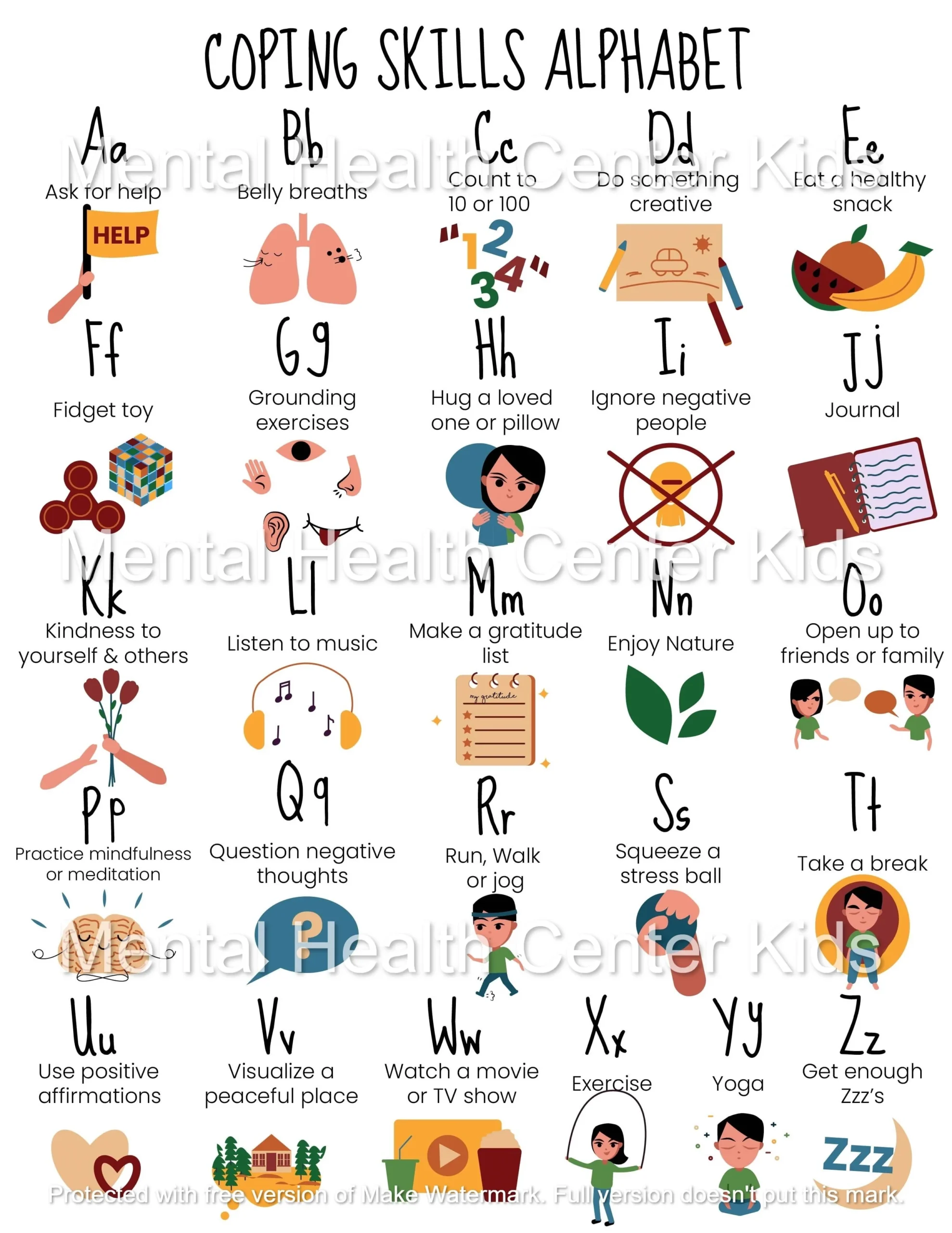 Coping Skills Alphabet