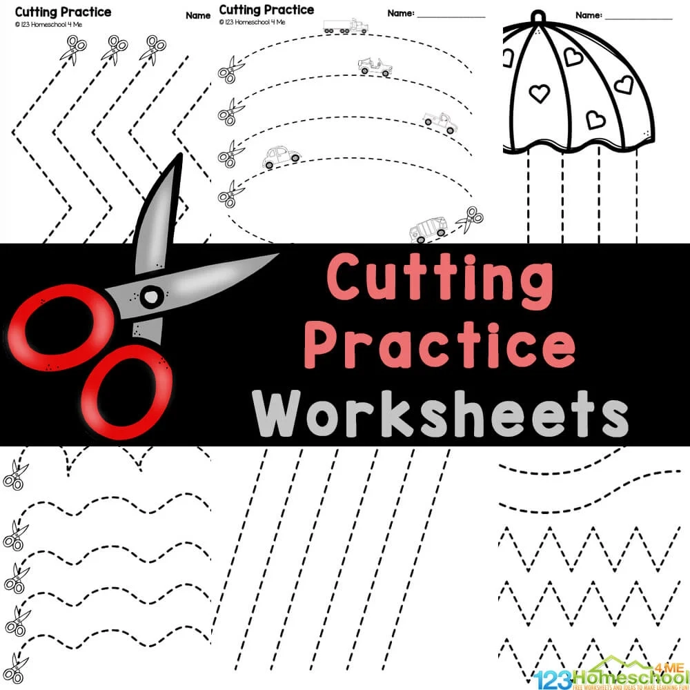 Cutting Worksheet For Preschoolers Printable