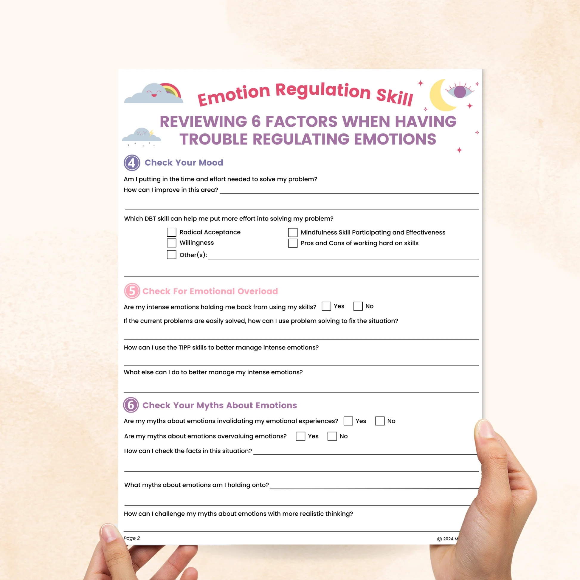 DBT What Makes It Hard To Regulate Emotions Worksheet Mental Health Center Kids DBT What Makes It Hard To Regulate Emotions Worksheet Mental Health Center Kids