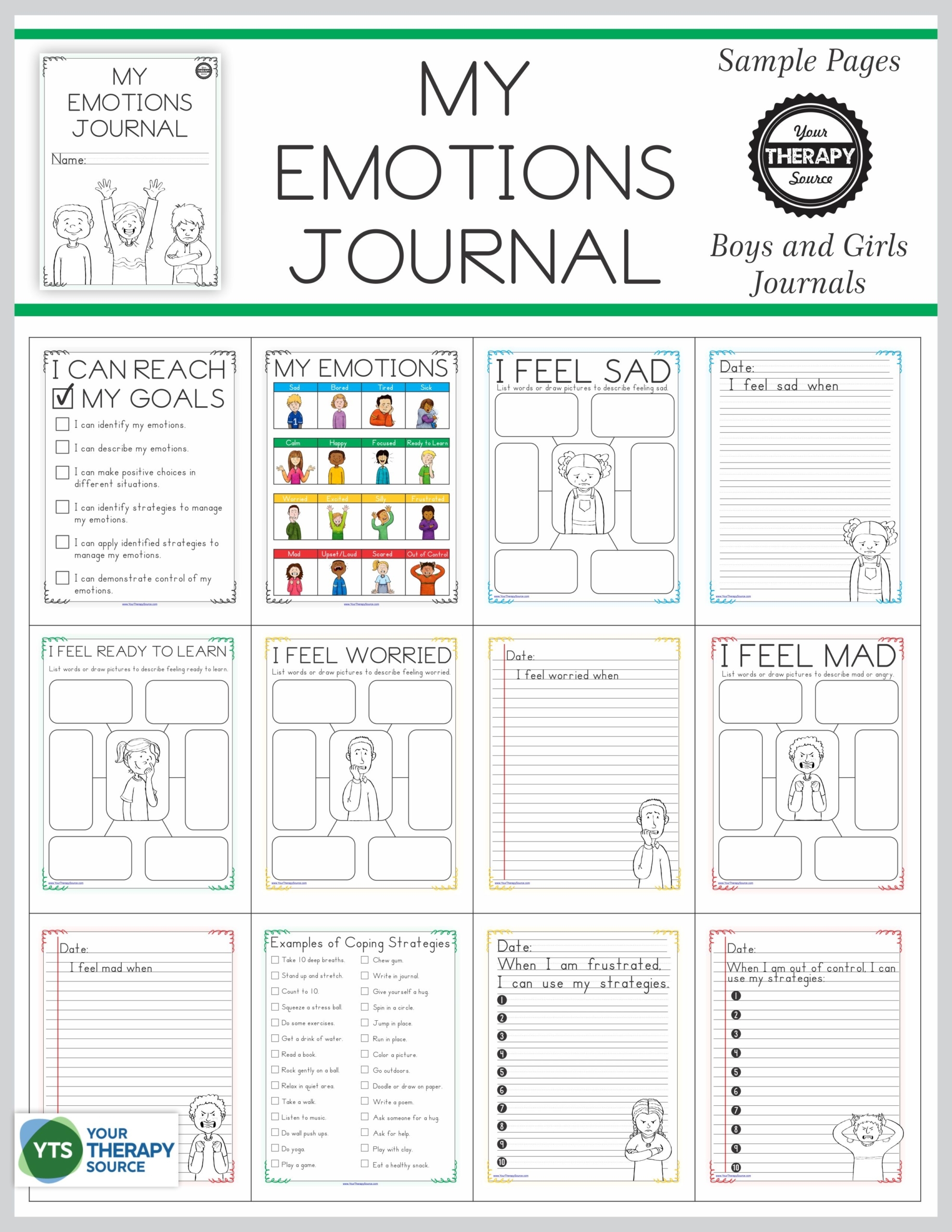 Emotional Regulation Worksheets For Boys And Girls Your Therapy Source Emotional Regulation Worksheets For Boys And Girls Your Therapy Source