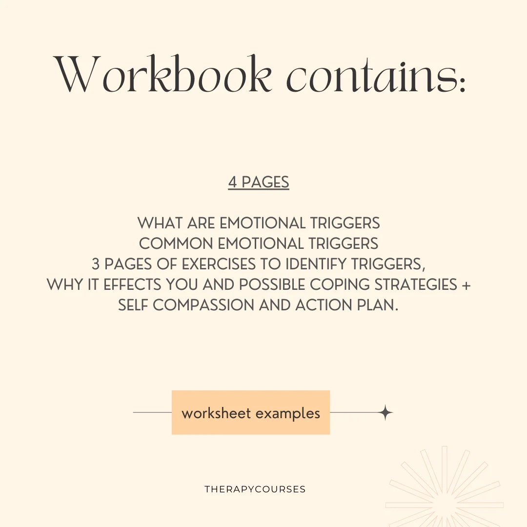 Free Printable Identifying Triggers Worksheets