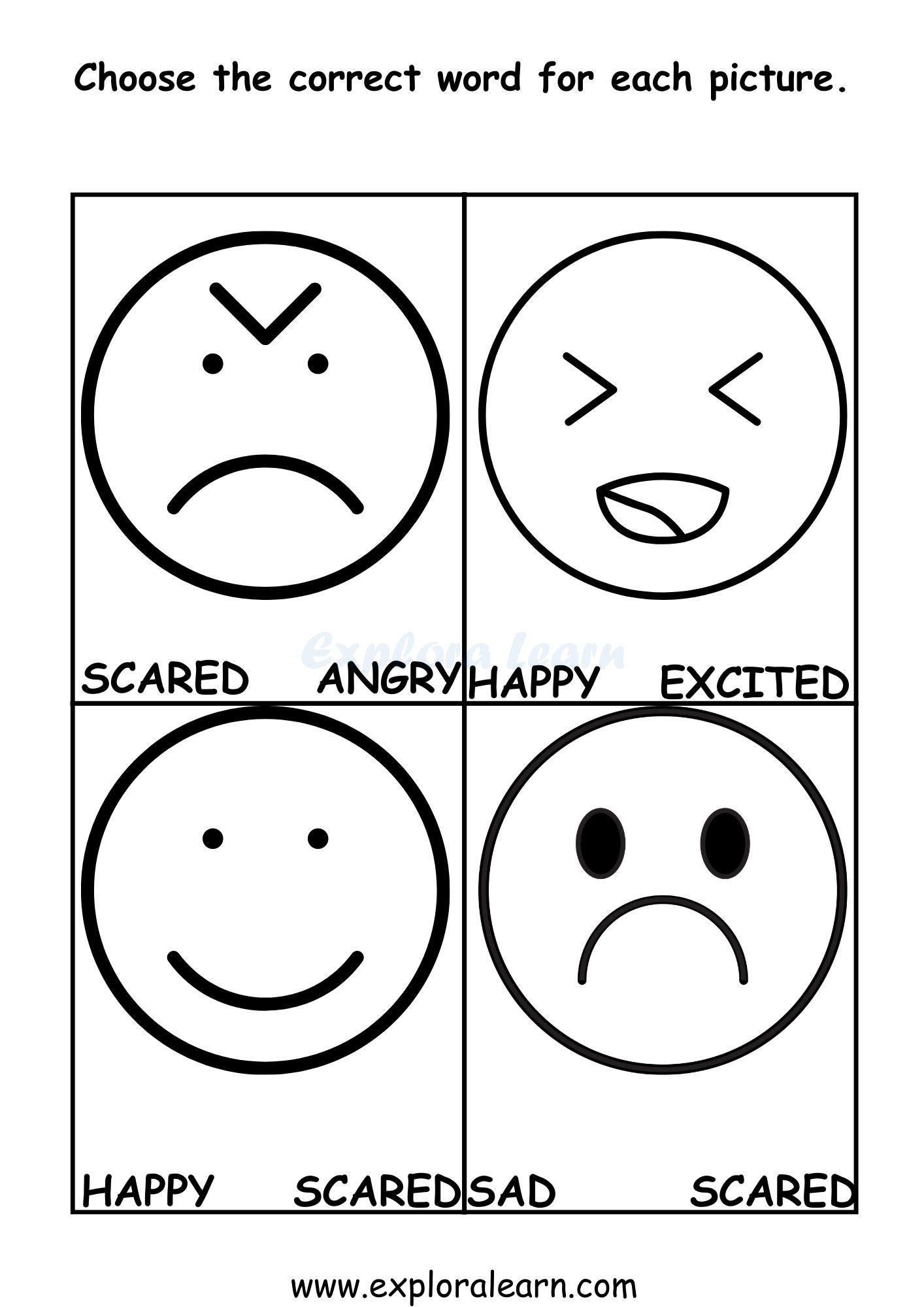 Emotions Worksheets Printable