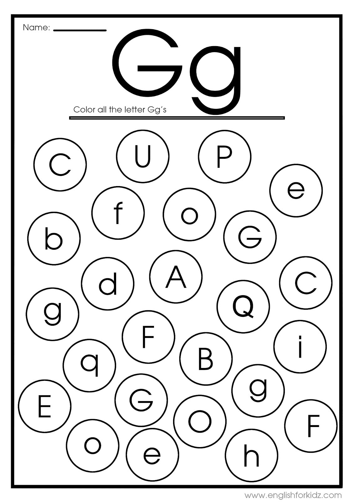 Letter G Printable Worksheets Letter G Printable Worksheets