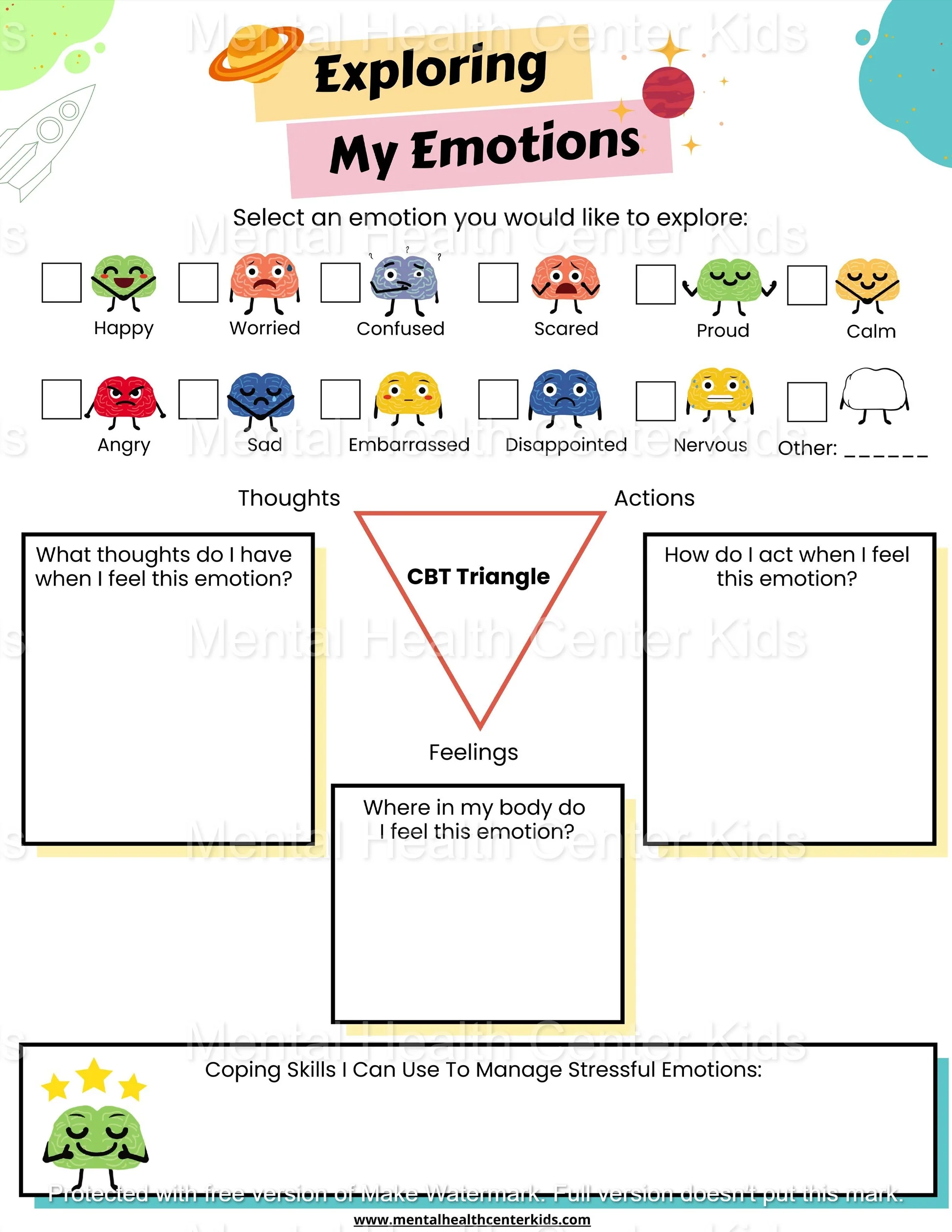 Exploring Emotions Worksheet Mental Health Center Kids Exploring Emotions Worksheet Mental Health Center Kids