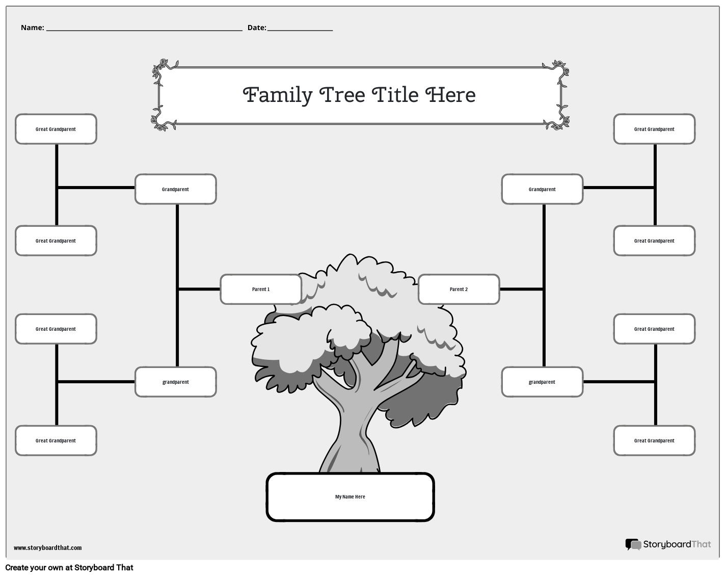 Family Tree Worksheet Printable Family Tree Worksheet Printable