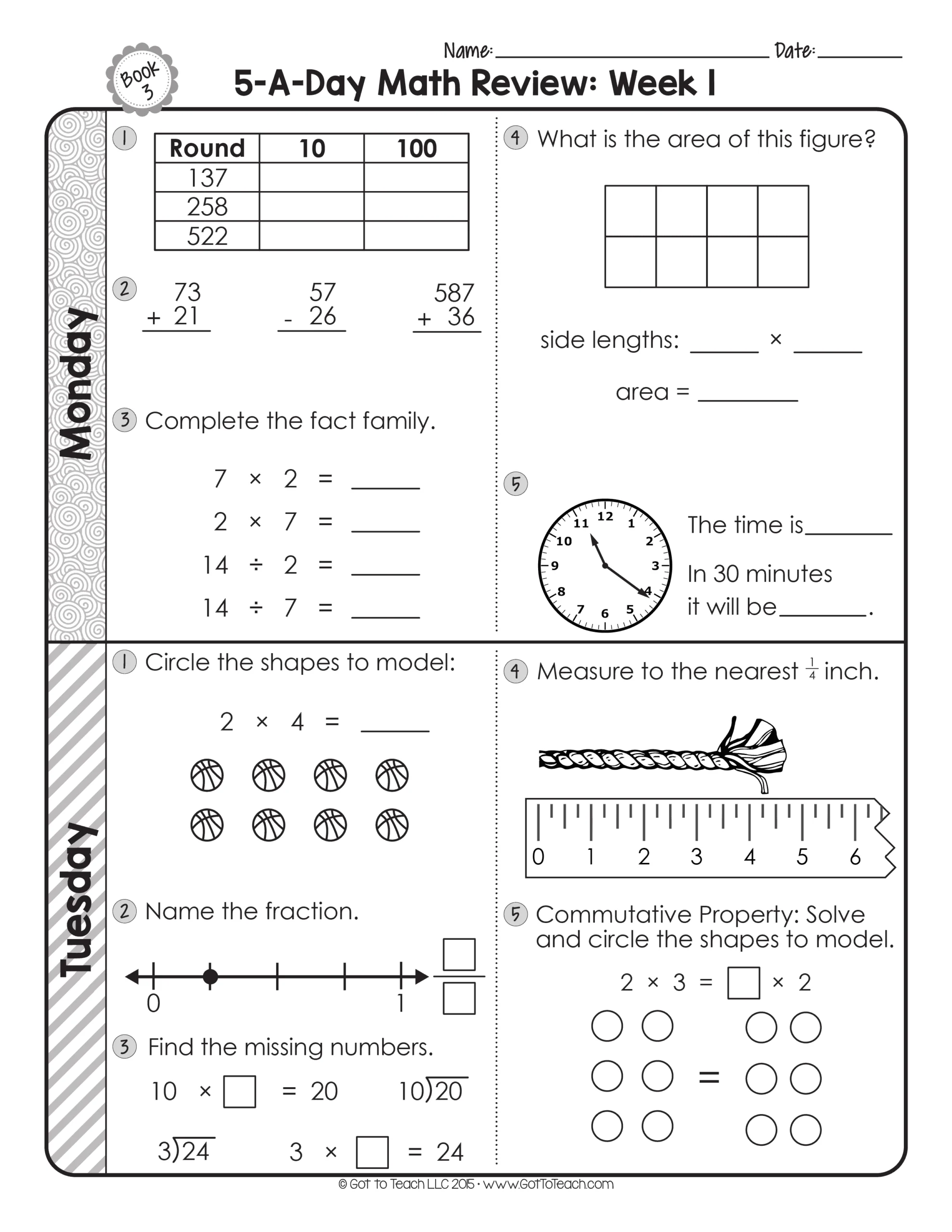 FREE 3rd Grade Daily Math Spiral Review Teacher Thrive FREE 3rd Grade Daily Math Spiral Review Teacher Thrive