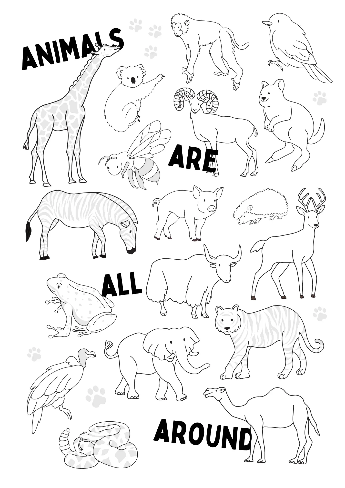 Free Animals Coloring Pages Printable Free Animals Coloring Pages Printable