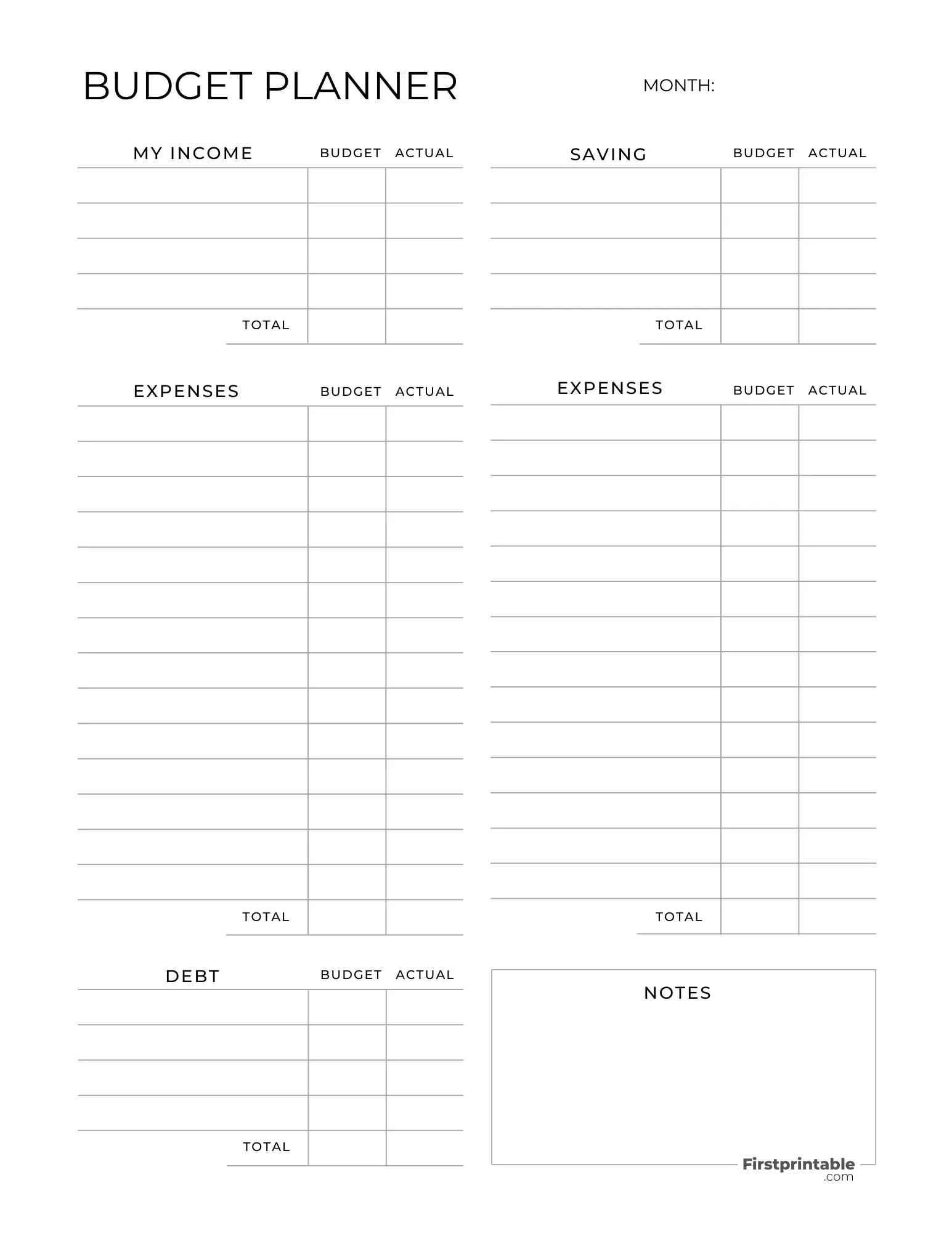 Free Budget Planner Templates Printable Fillable Free Budget Planner Templates Printable Fillable
