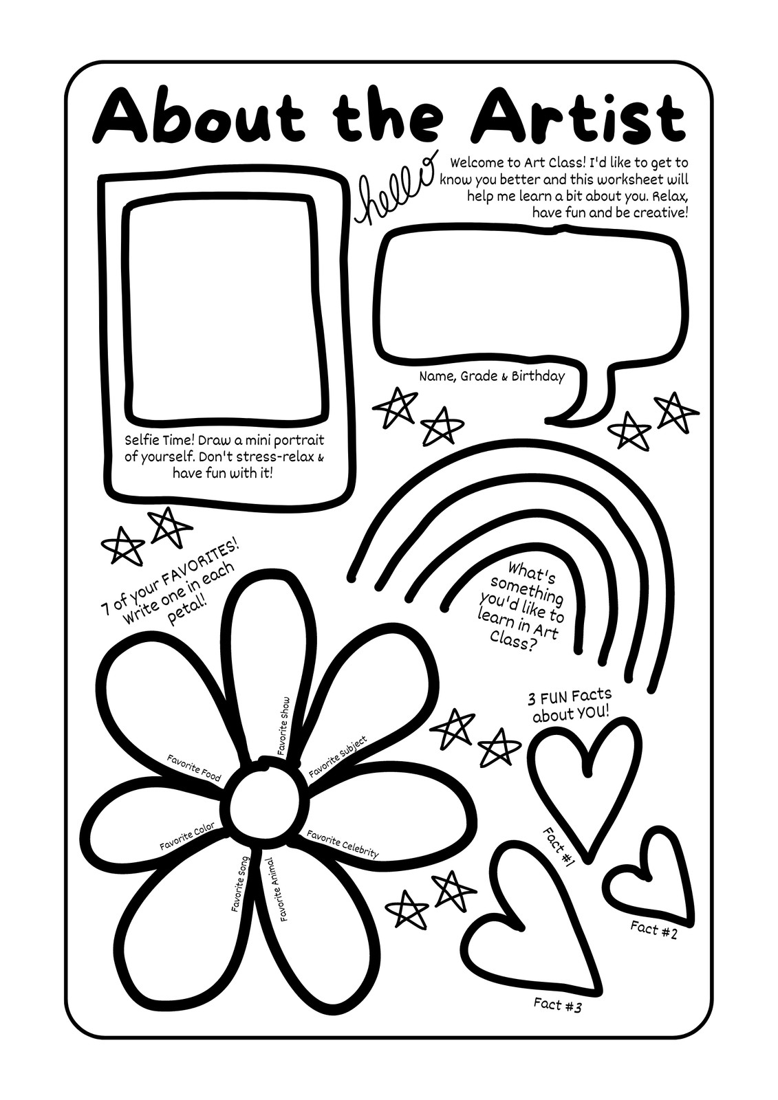 Free Custom Printable Art Worksheet Templates Canva Free Custom Printable Art Worksheet Templates Canva
