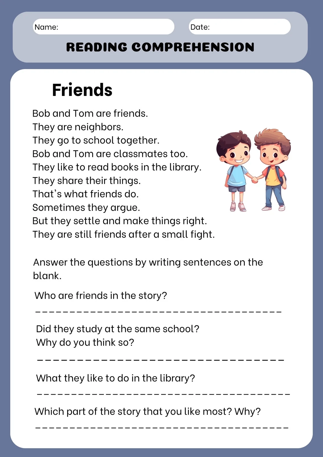 Free Custom Printable Friendship Worksheet Templates Canva Free Custom Printable Friendship Worksheet Templates Canva