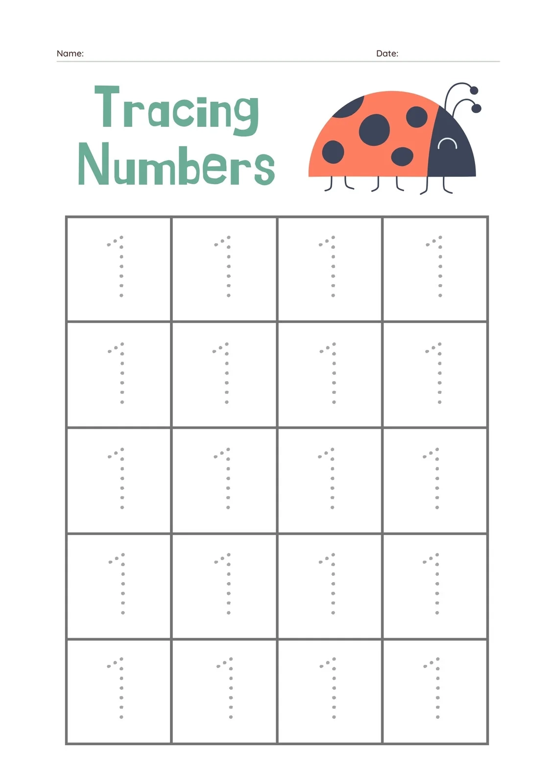 Free Printable Preschool Number Worksheets Free Printable Preschool Number Worksheets