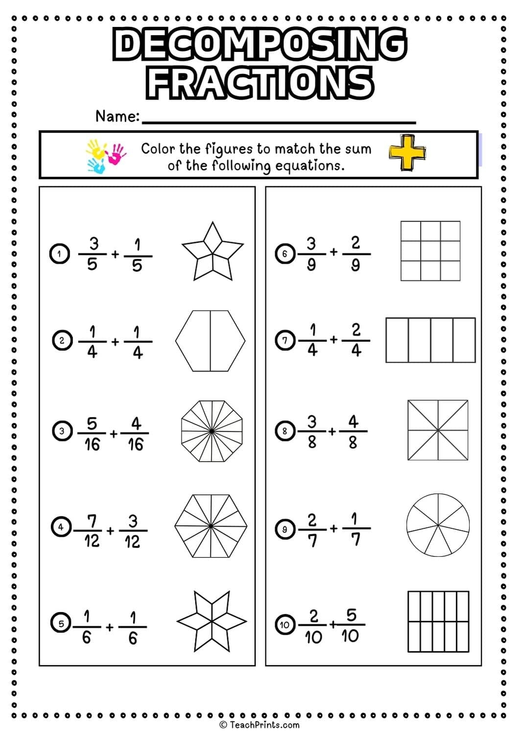 Printable Fraction Worksheets Printable Fraction Worksheets