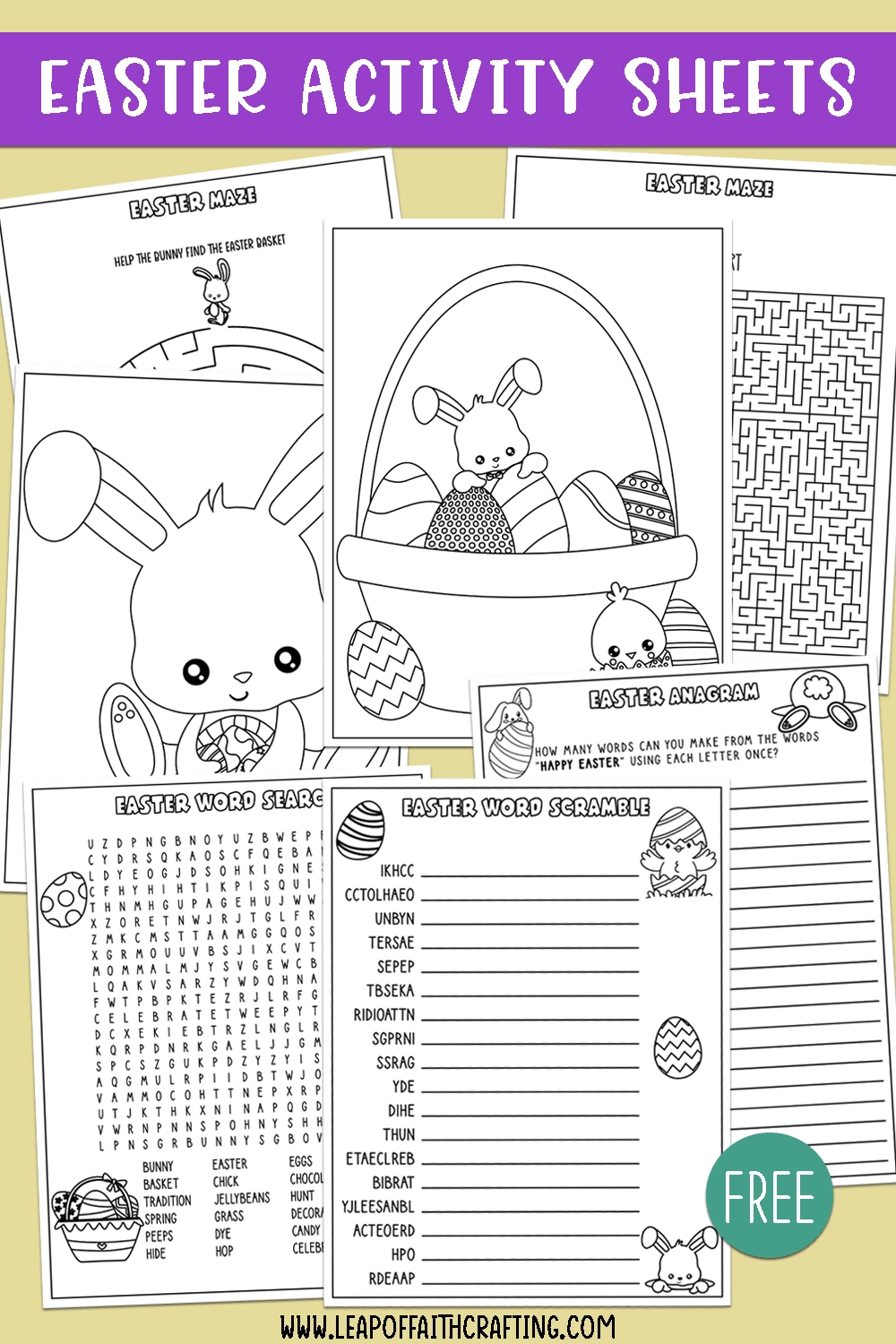 FREE Easter Worksheets PDF Coloring Pages Word Search U0026 More Leap Of Faith Crafting FREE Easter Worksheets PDF Coloring Pages Word Search U0026 More Leap Of Faith Crafting