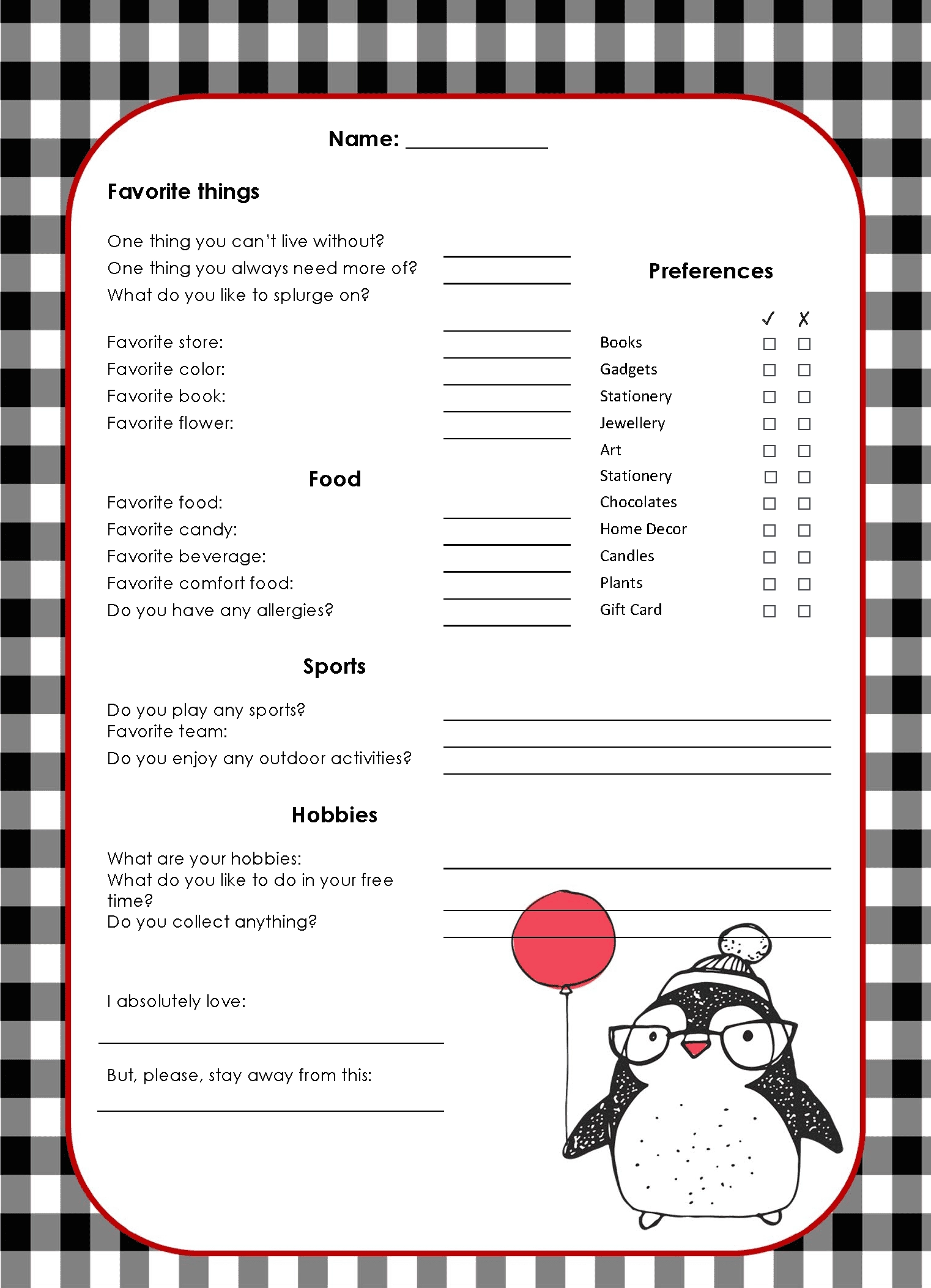 Free Editable Secret Santa Form Template Free Editable Secret Santa Form Template