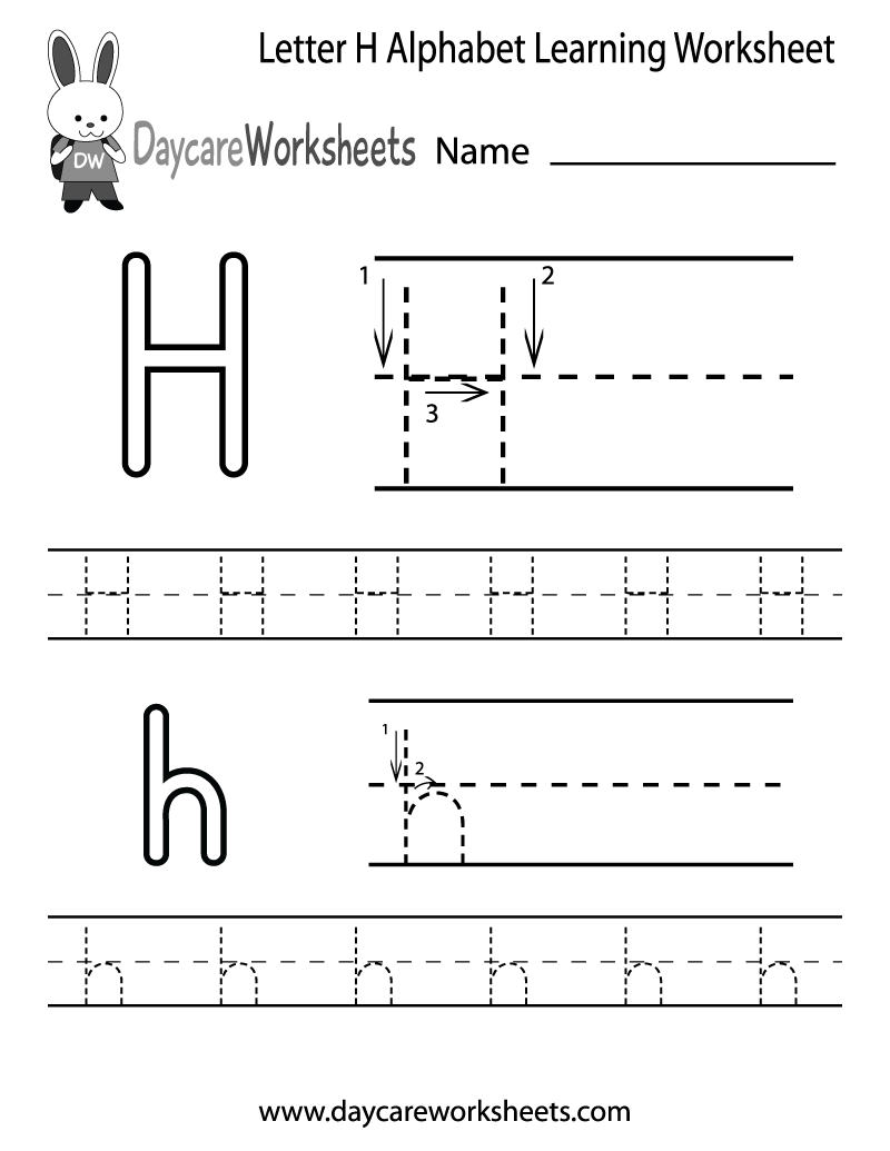 Letter H Printable Worksheets Letter H Printable Worksheets