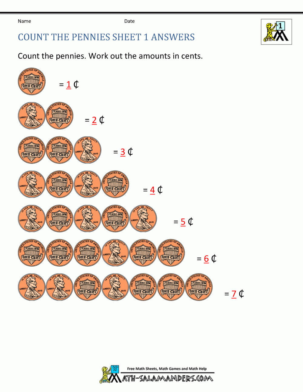 Printable Money Math Worksheets Printable Money Math Worksheets