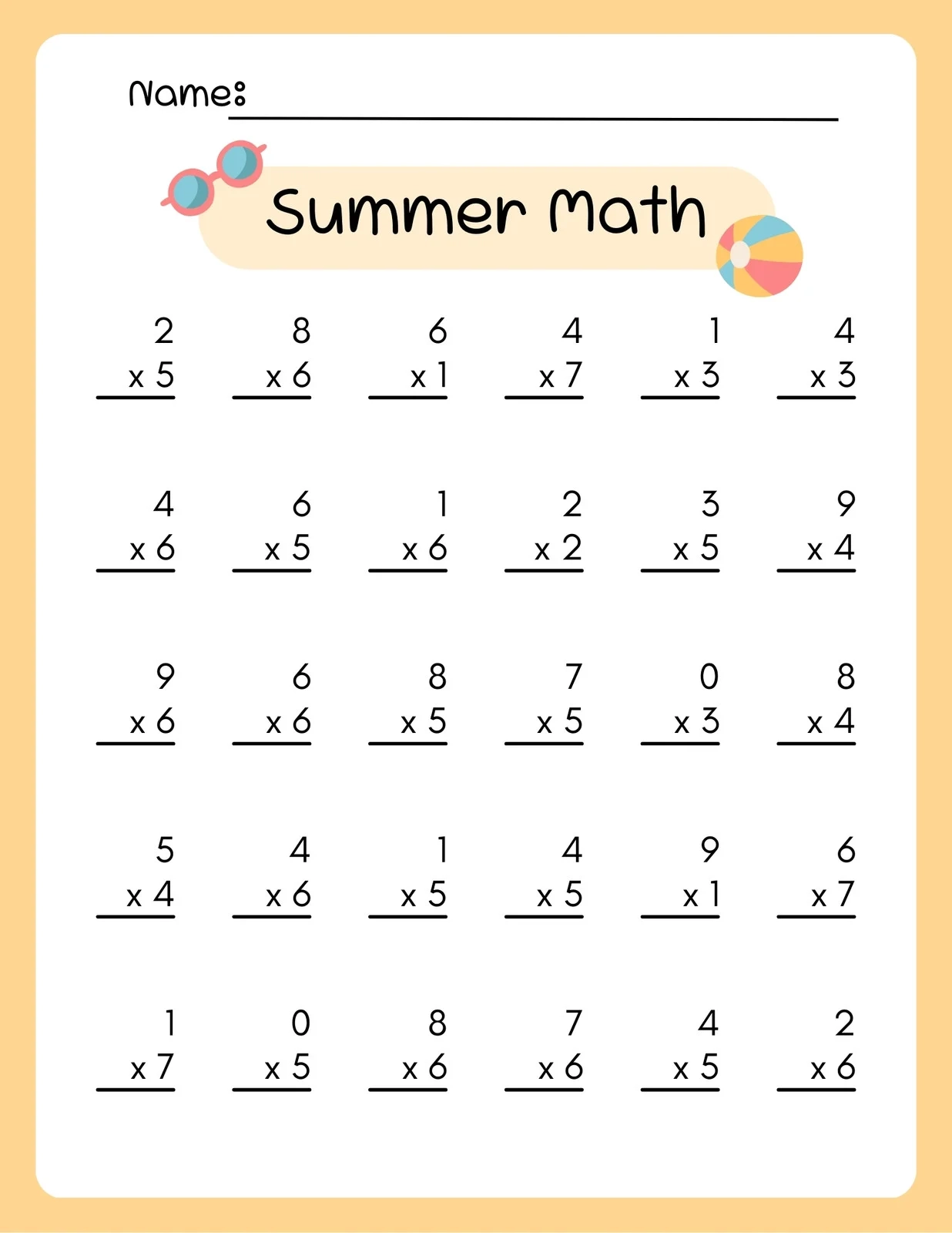 Multiplication Worksheets Grade 4 Printable