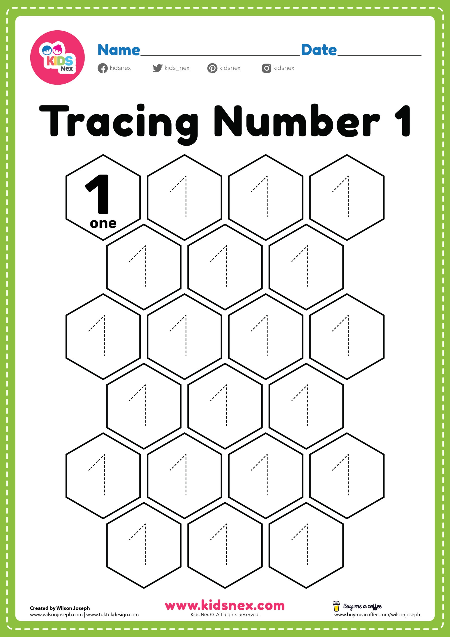 Free Printable Number 1 Worksheets For Preschool Free Printable Number 1 Worksheets For Preschool