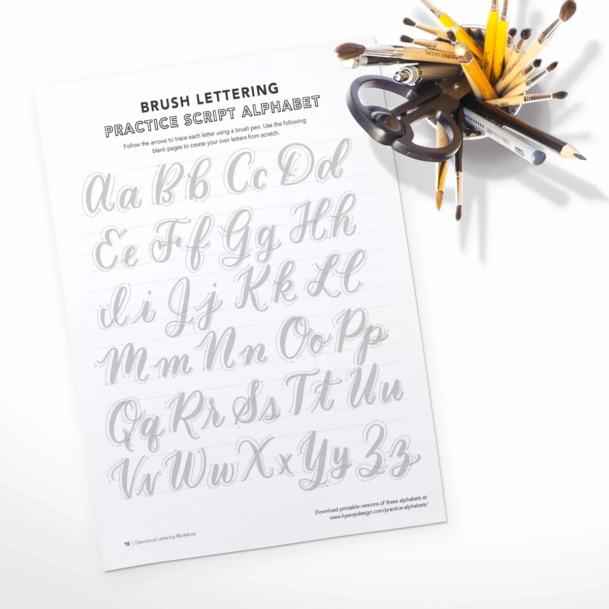 Free Printable Calligraphy Alphabet Worksheets Jacy Corral Hyssop Design