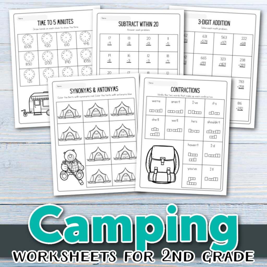 Free Printable Camping Worksheets For Second Grade Free Printable Camping Worksheets For Second Grade