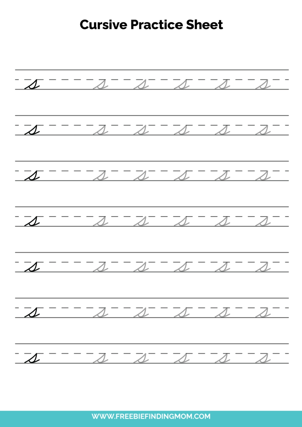 Free Printable Cursive Alphabet Practice Sheets Lowercase S Free Printable Cursive Alphabet Practice Sheets Lowercase S